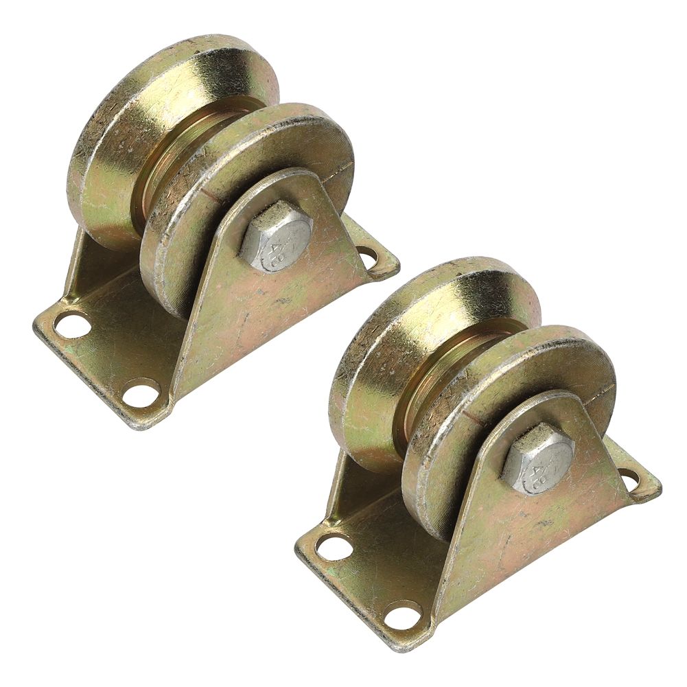 2PCS V Type Sliding Gate Roller V Groove Wheel Track Rail for Industrial view 5