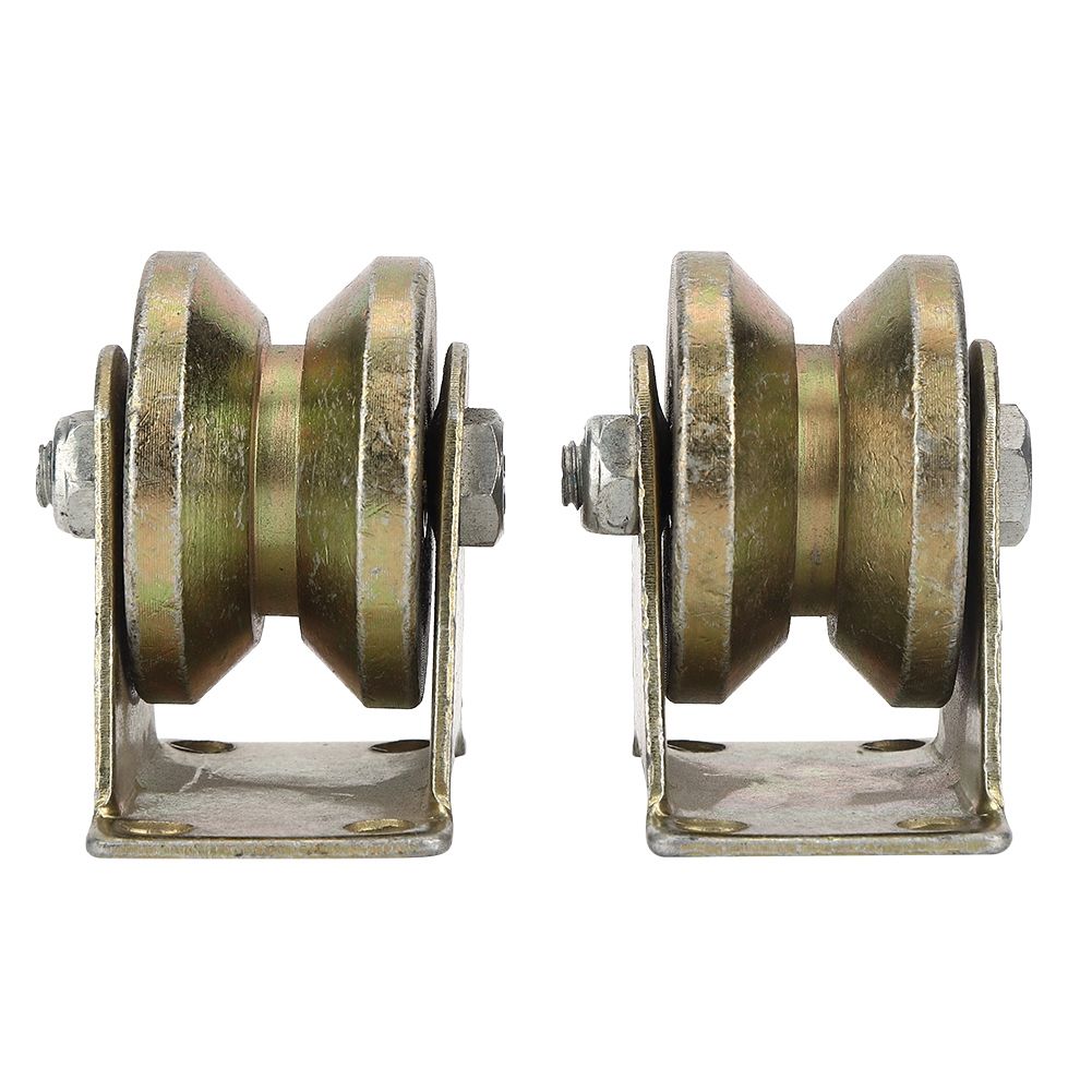 2PCS V Type Sliding Gate Roller V Groove Wheel Track Rail for Industrial view 7