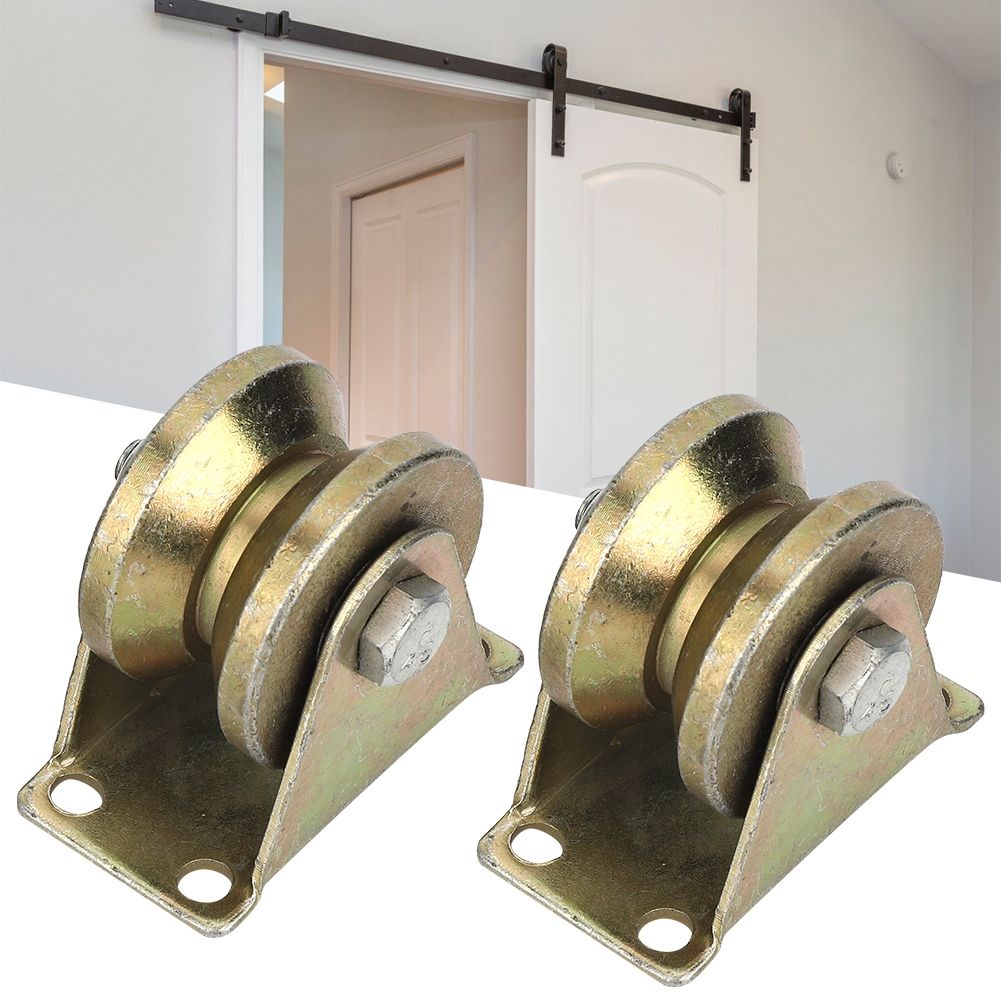 2PCS V Type Sliding Gate Roller V Groove Wheel Track Rail for Industrial view 9