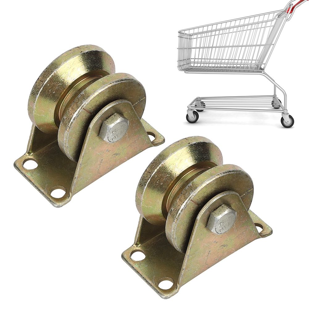 2PCS V Type Sliding Gate Roller V Groove Wheel Track Rail for Industrial view 10