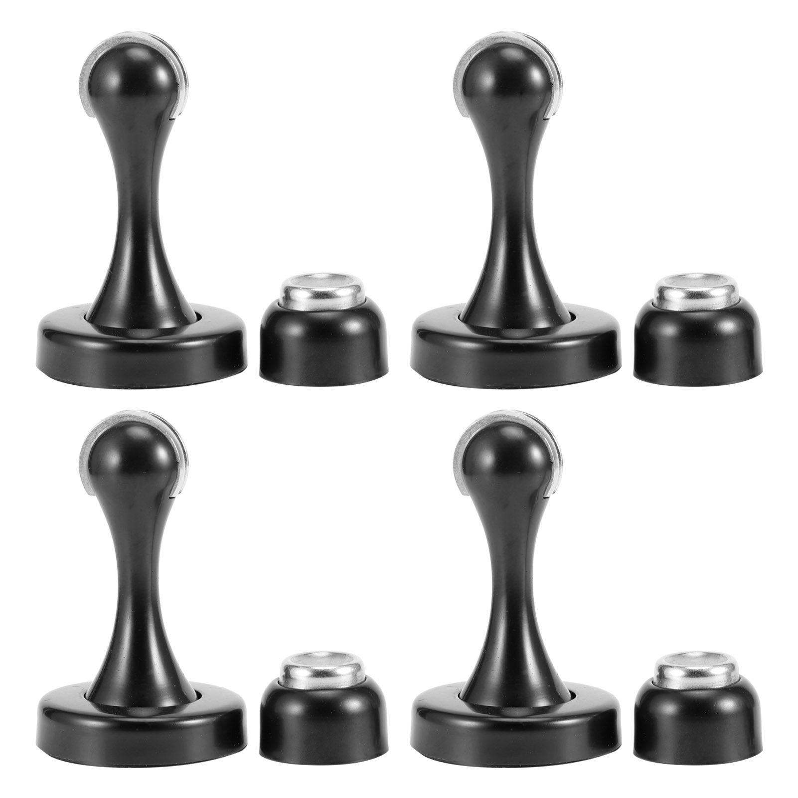 4 Set Stainless Steel Magnetic Door Stop Floor Wall Suction Door Stopper view 7