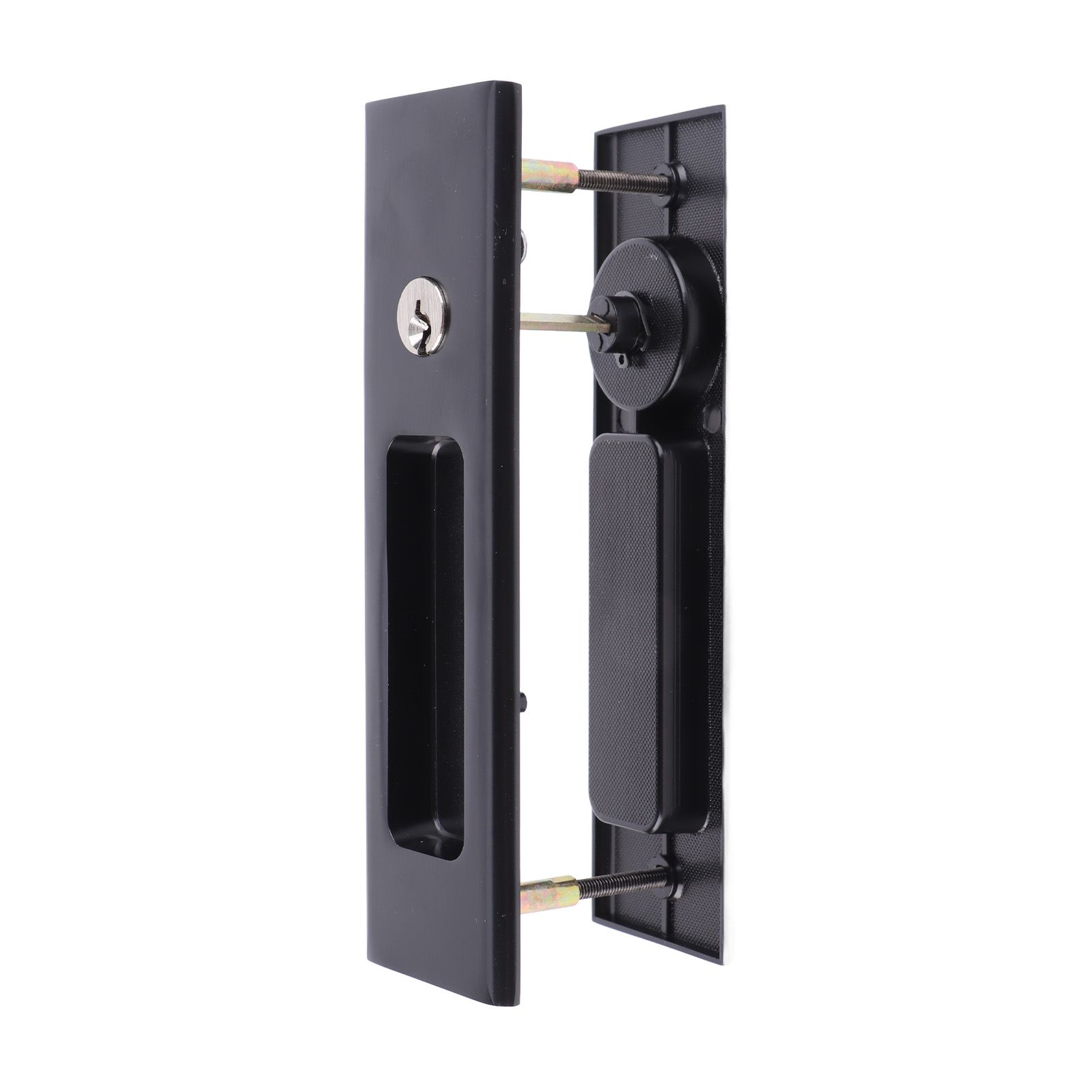 Zinc Alloy Sliding Door Lock Latch Handle Set Bathroom Balcony Cabinet Door