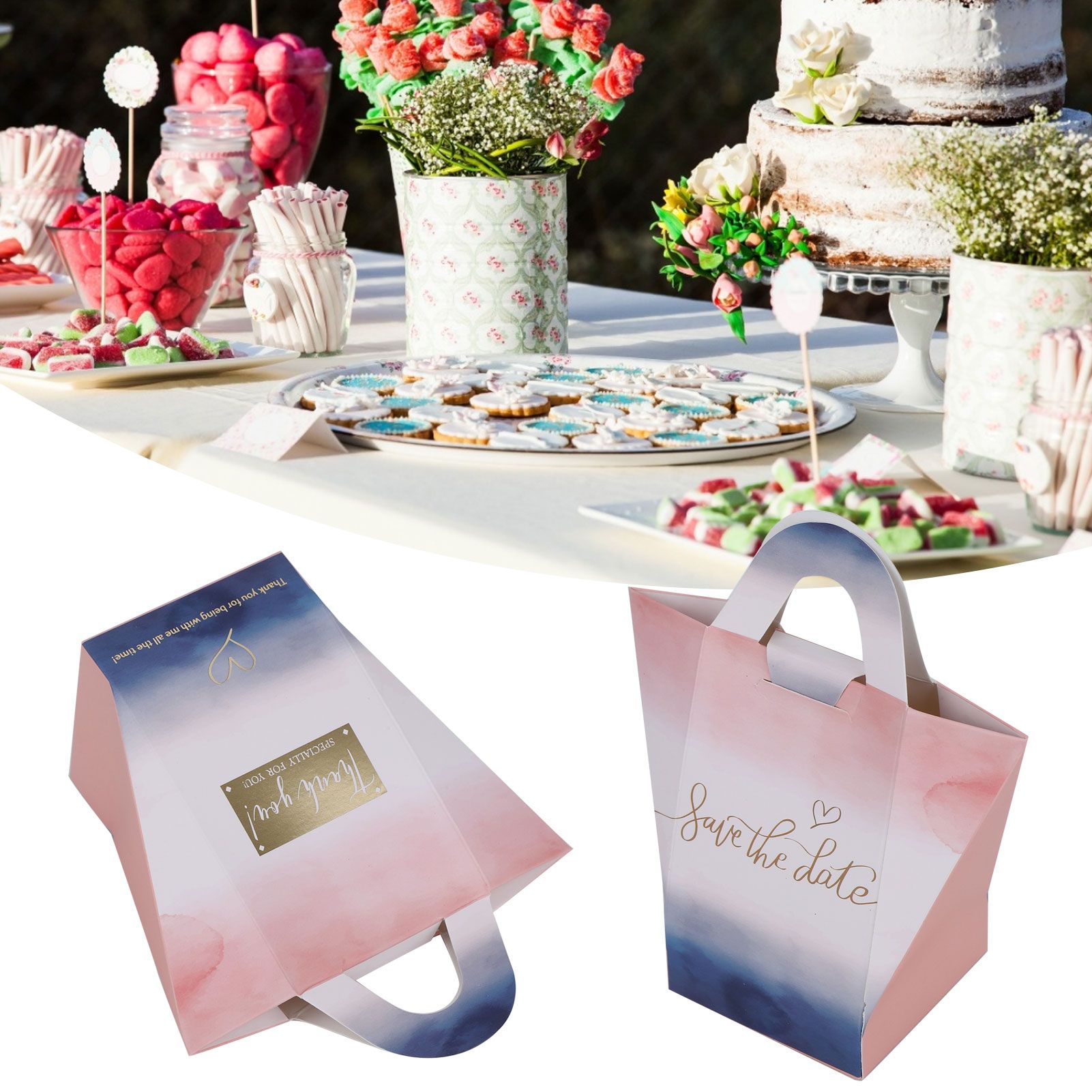 30PCS DIY Wedding Favors Candy Boxes Gift Boxes for Wedding Engagement Bridal view 10