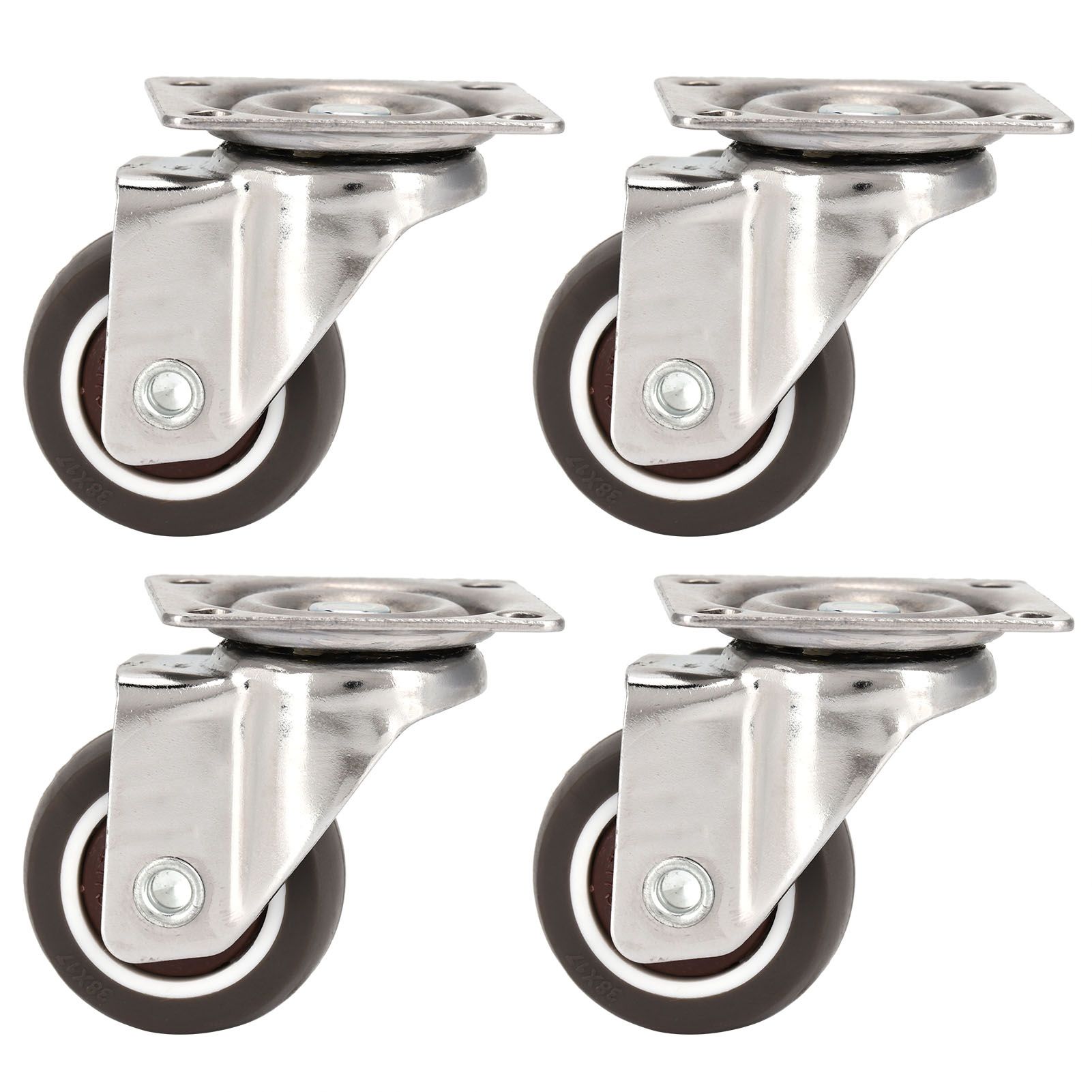 4Pcs TPR Mute 360 Degree Rotating Universal Casters Wheels Replacement for view 2