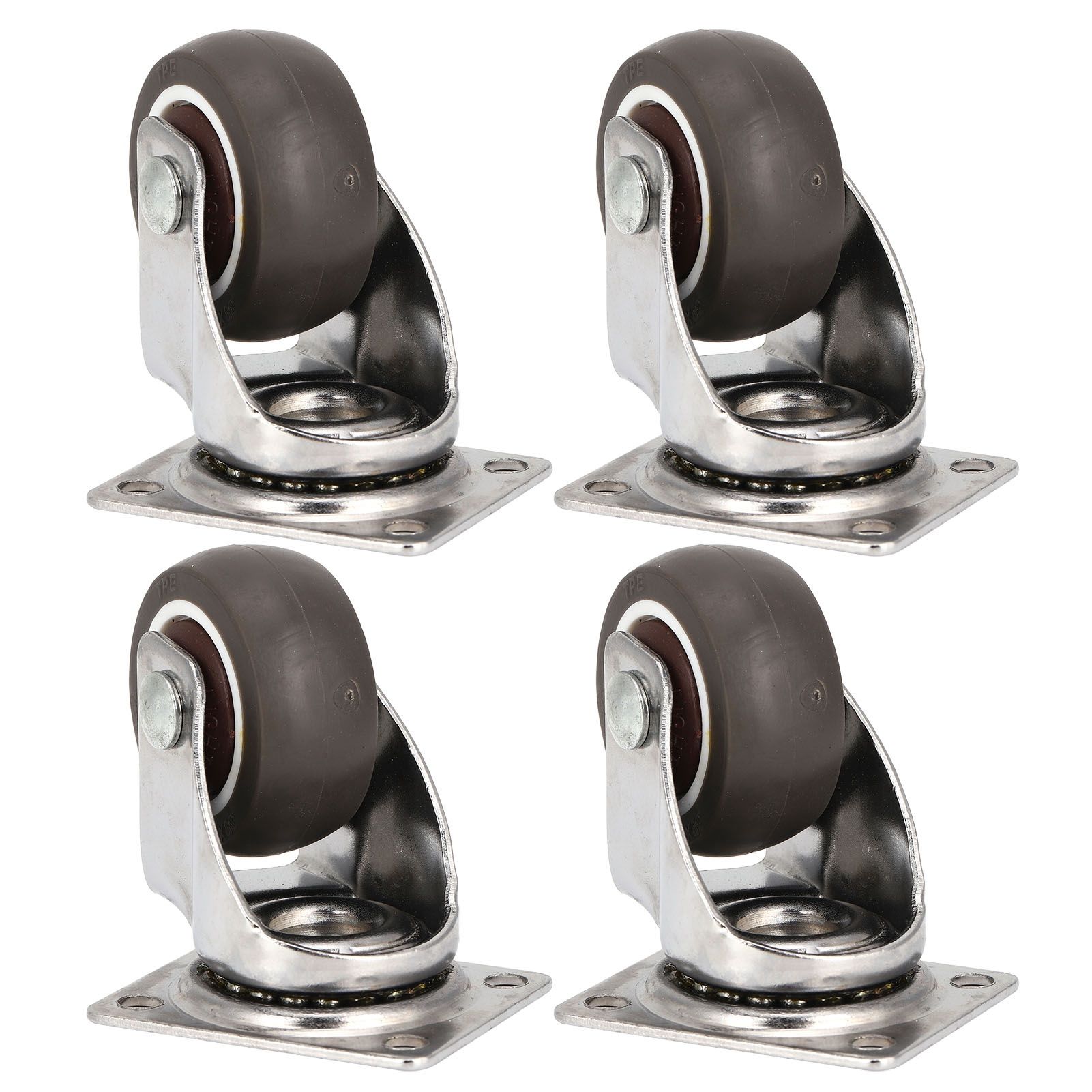 4Pcs TPR Mute 360 Degree Rotating Universal Casters Wheels Replacement for view 4