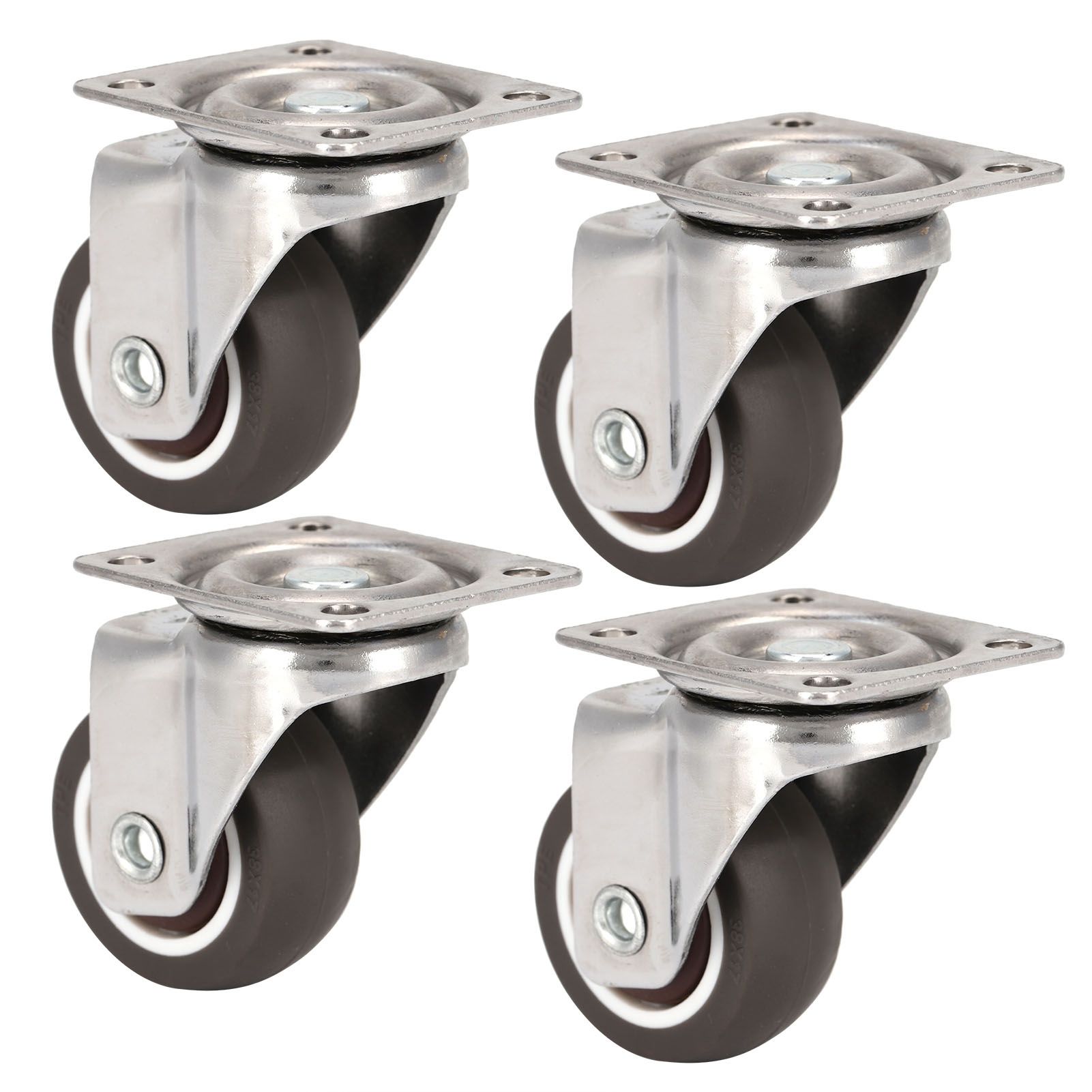 4Pcs TPR Mute 360 Degree Rotating Universal Casters Wheels Replacement for view 5