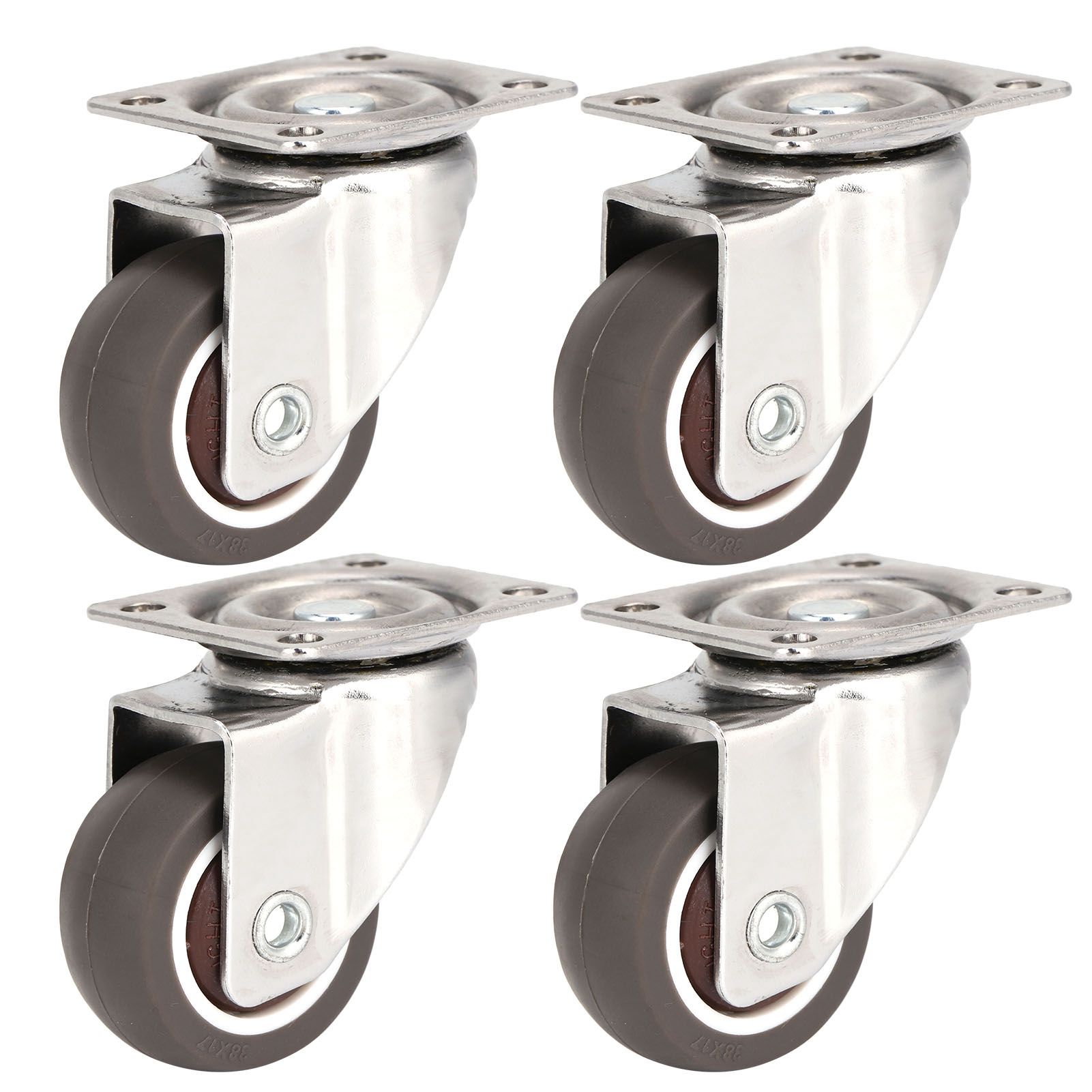 4Pcs TPR Mute 360 Degree Rotating Universal Casters Wheels Replacement for view 6