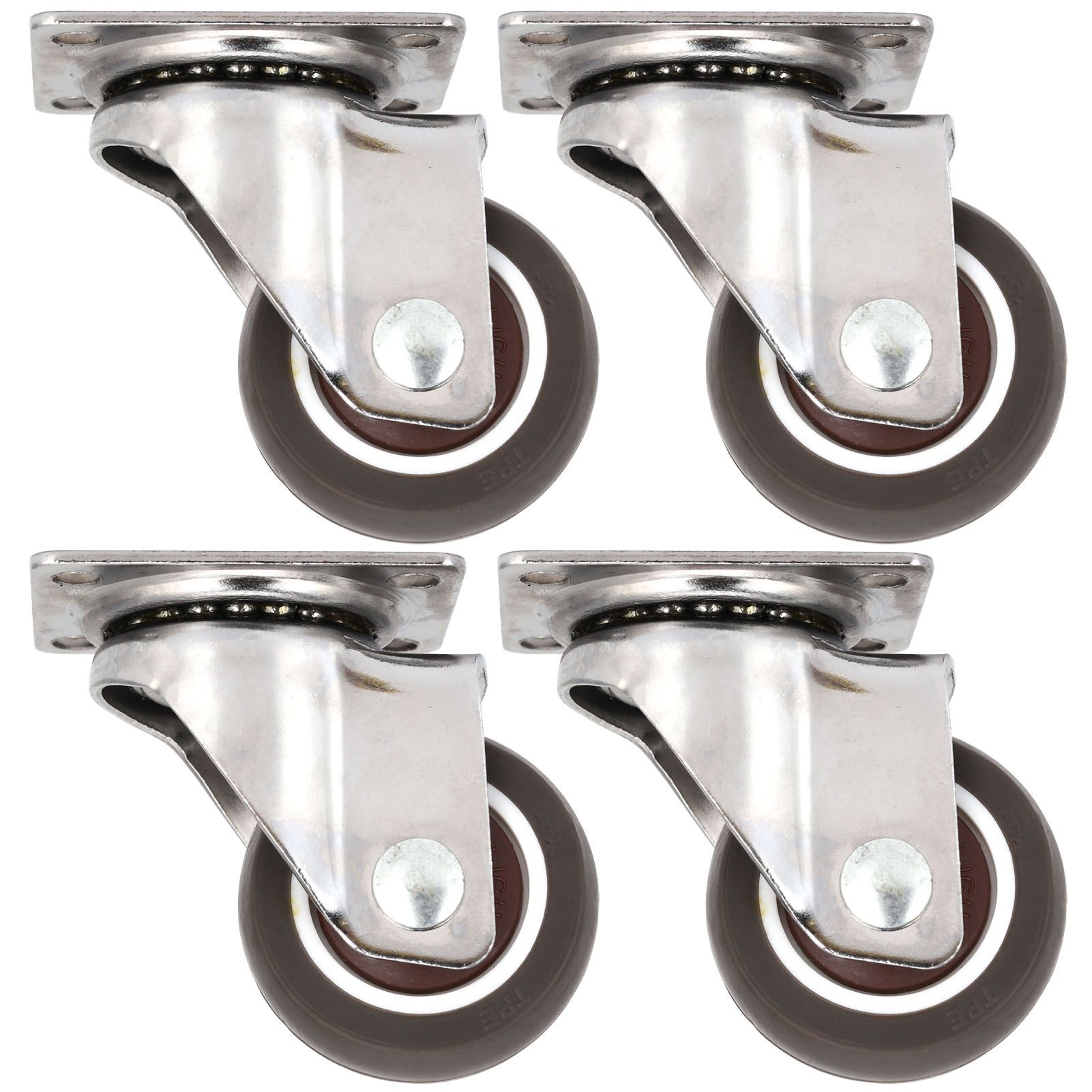 4Pcs TPR Mute 360 Degree Rotating Universal Casters Wheels Replacement for view 7