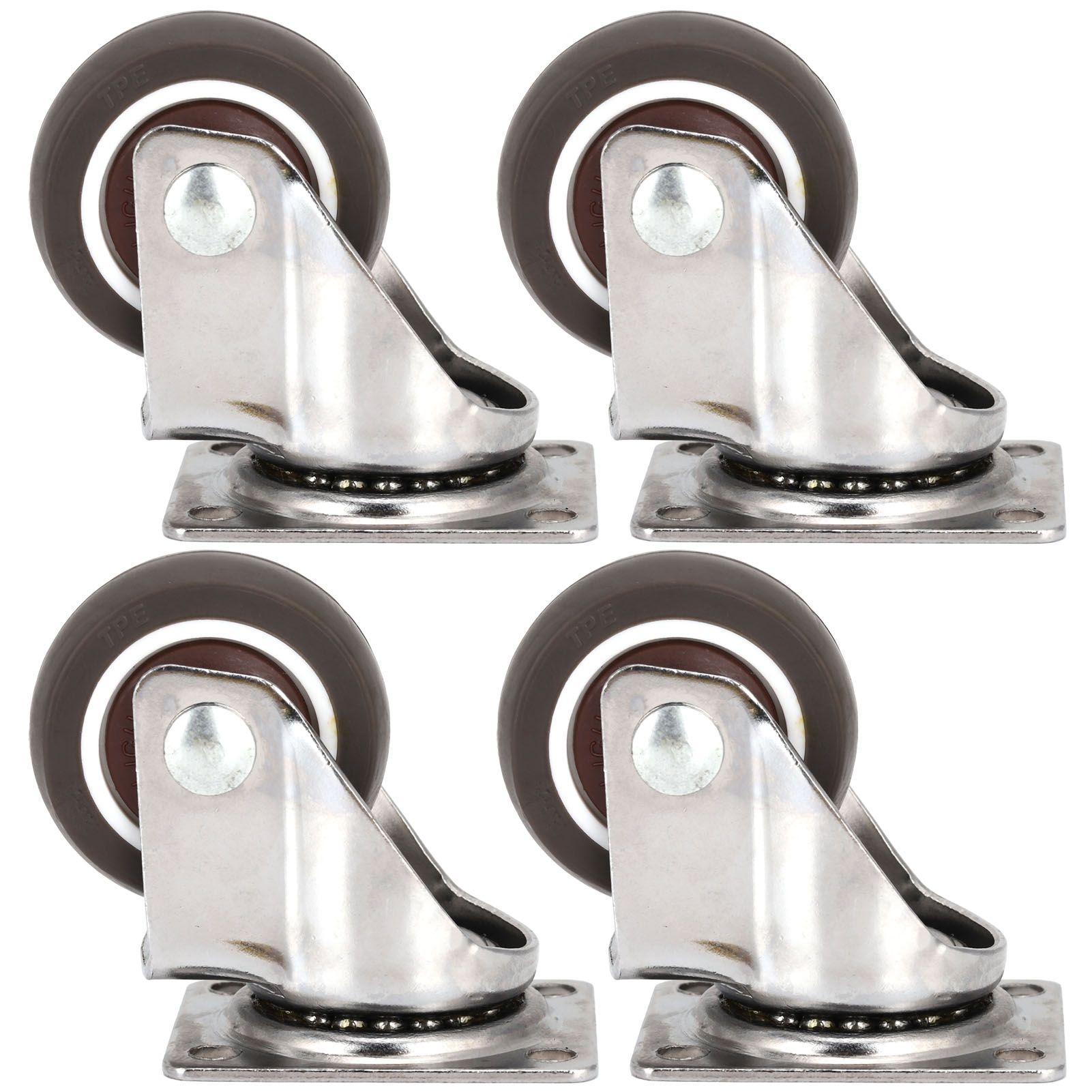 4Pcs TPR Mute 360 Degree Rotating Universal Casters Wheels Replacement for view 8