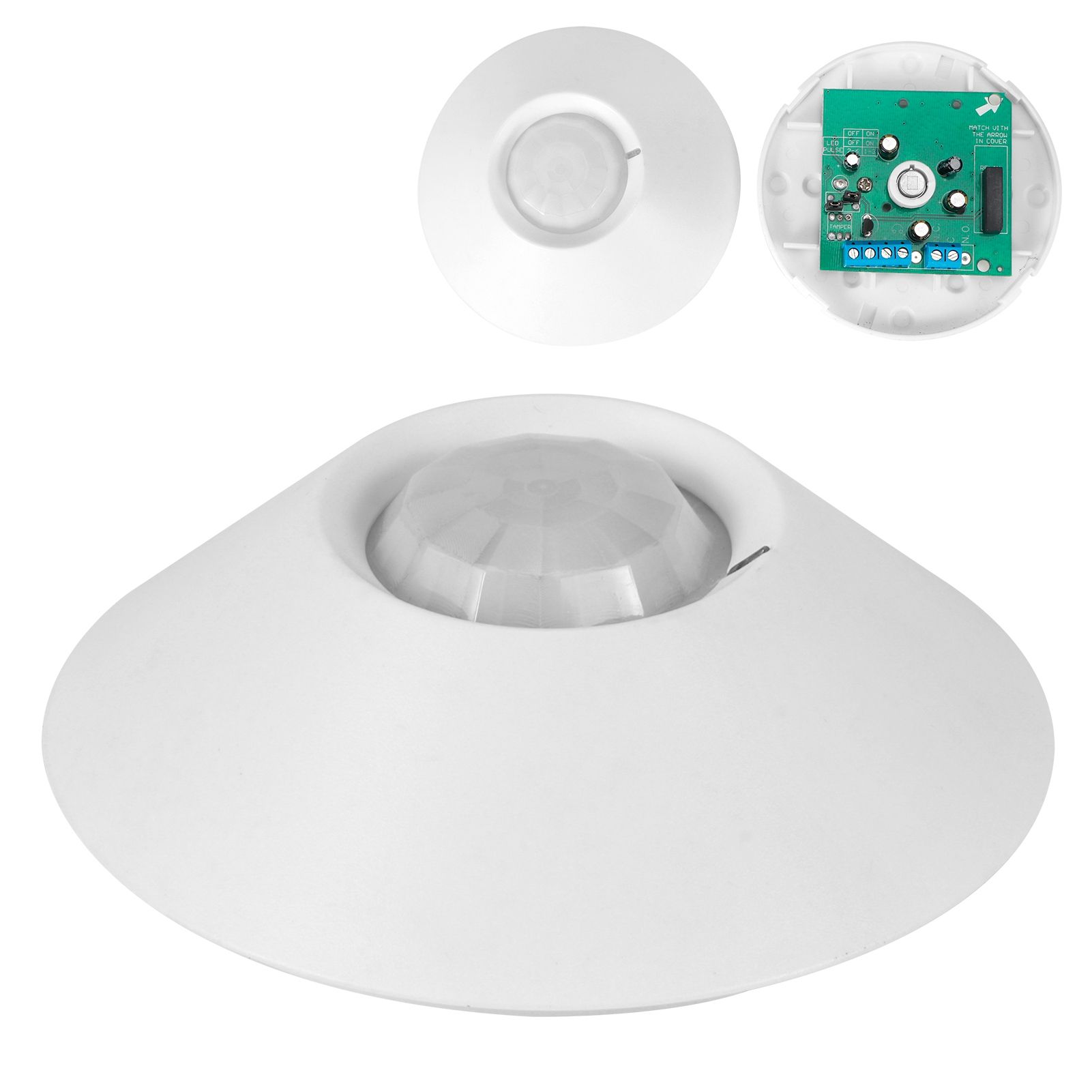 Ceiling Type Anti Theft Wired Infrared Motion Detector with Red LED Alarm for view 7