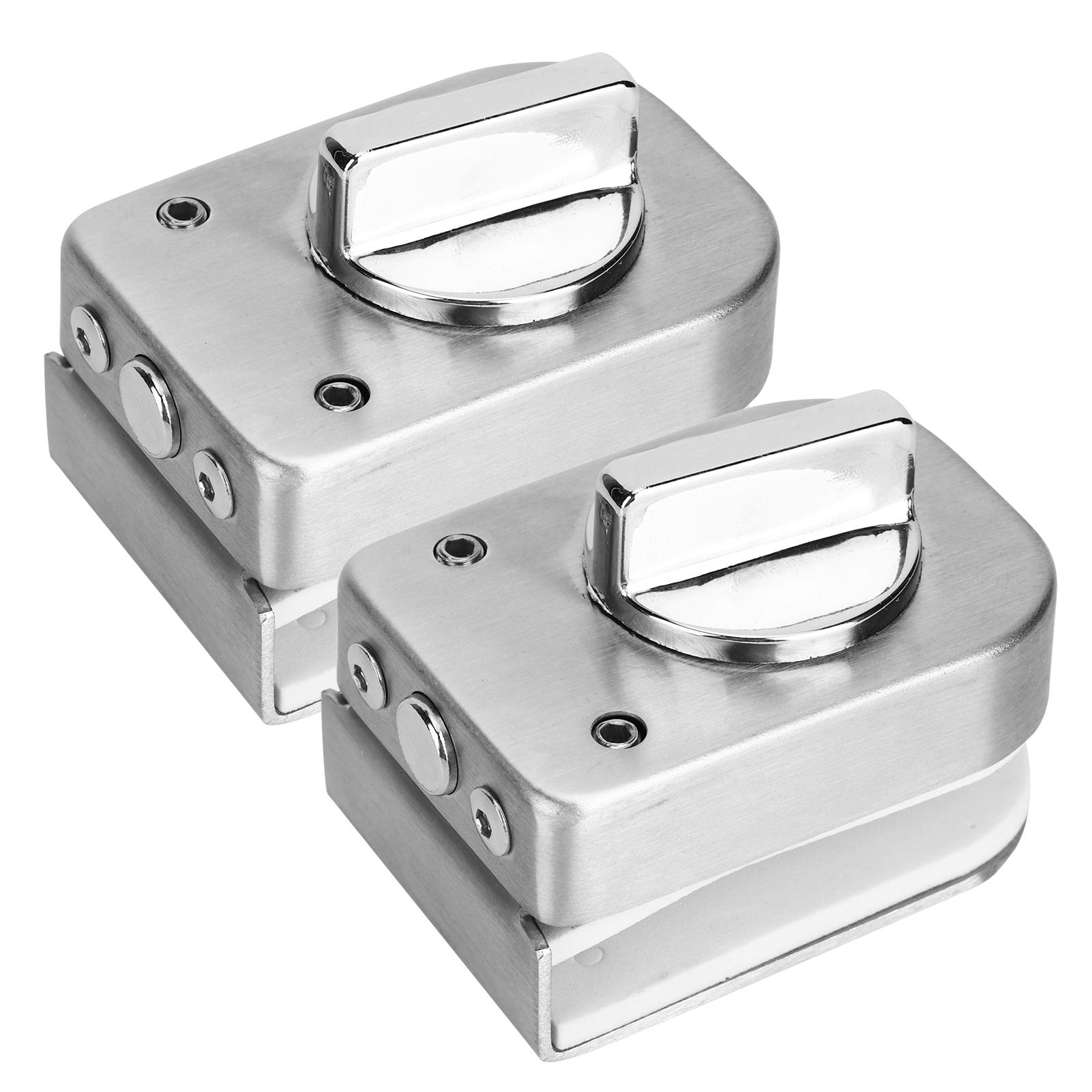 2 Set Stainless Steel Cabinet Door Latch Lock Bolts for Bathroom Toilet Shop view 3