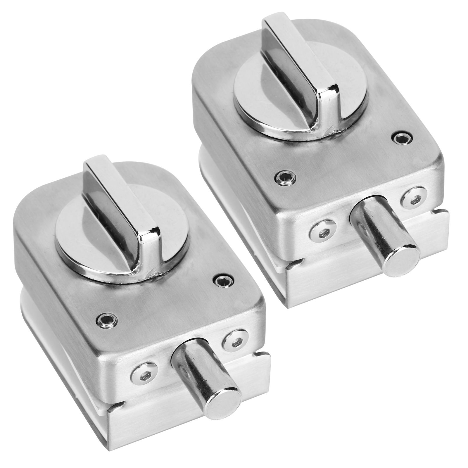 2 Set Stainless Steel Cabinet Door Latch Lock Bolts for Bathroom Toilet Shop view 5