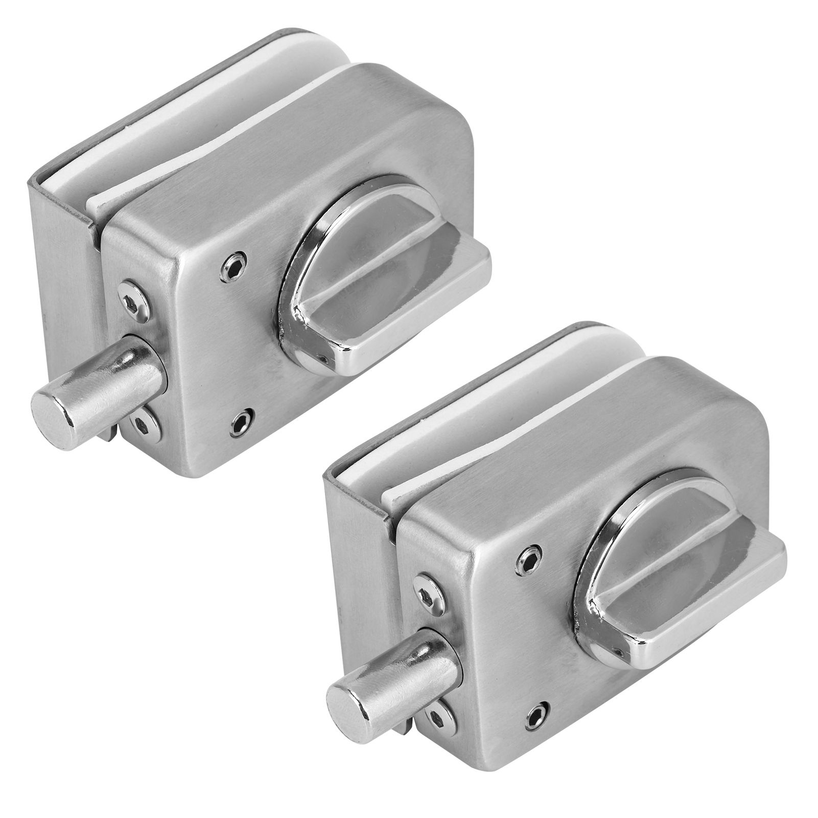 2 Set Stainless Steel Cabinet Door Latch Lock Bolts for Bathroom Toilet Shop view 8