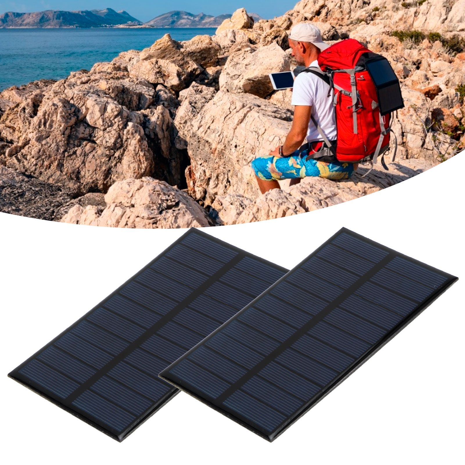 2Pcs Mini Polysilicon Solar Panel DIY Battery Charger Solar Power Charger view 10