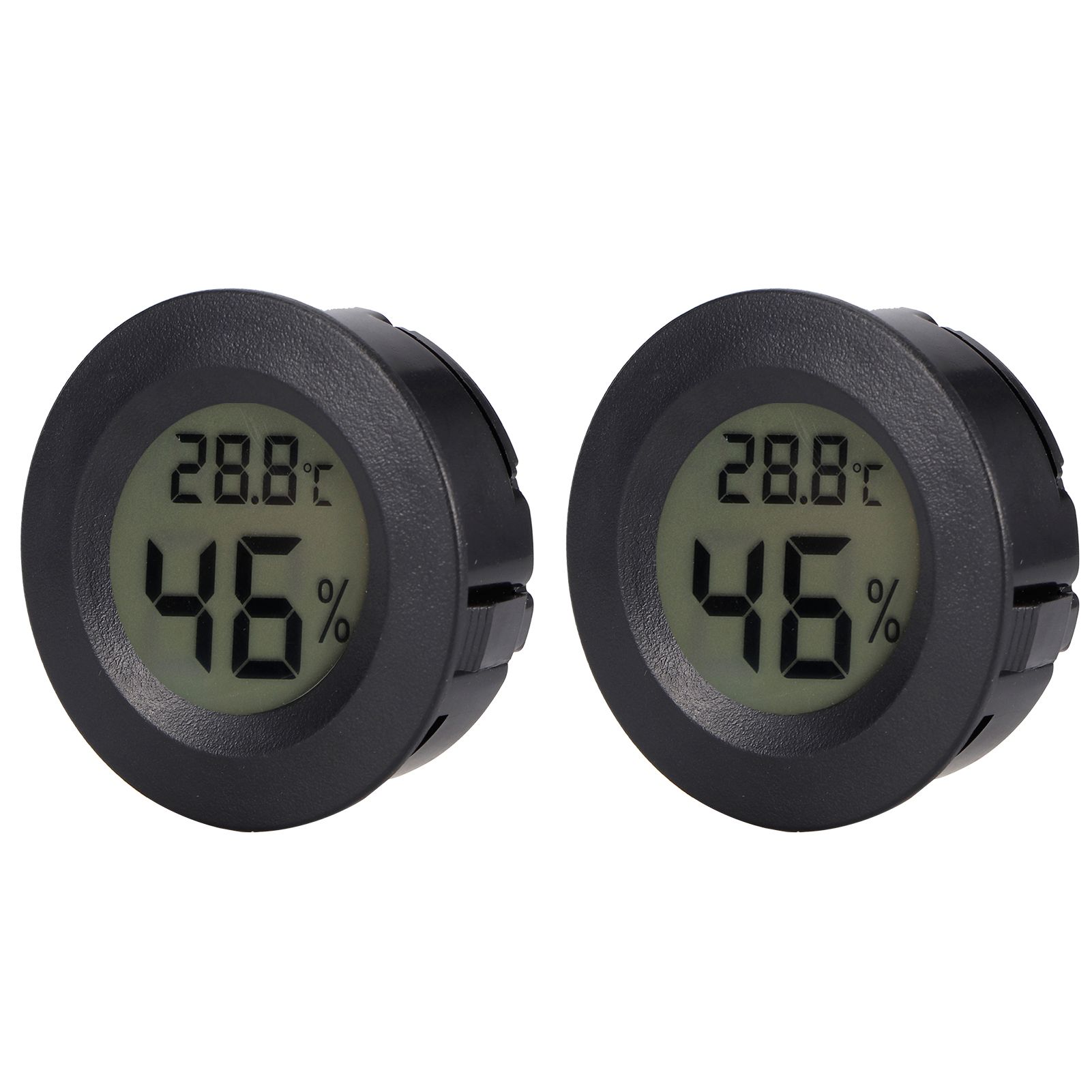 2PCS Mini Digital LCD Thermometer Hygrometer Round Shape Temperature Humidity view 4