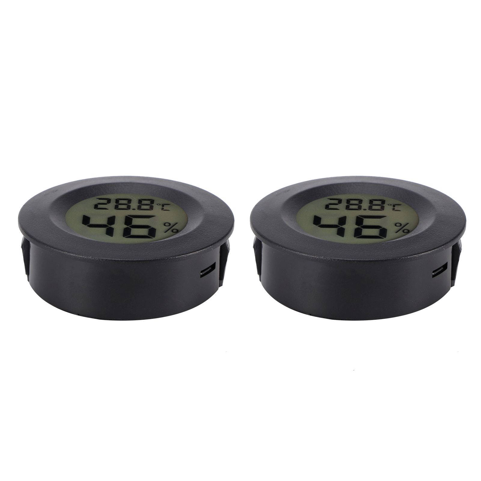2PCS Mini Digital LCD Thermometer Hygrometer Round Shape Temperature Humidity view 5