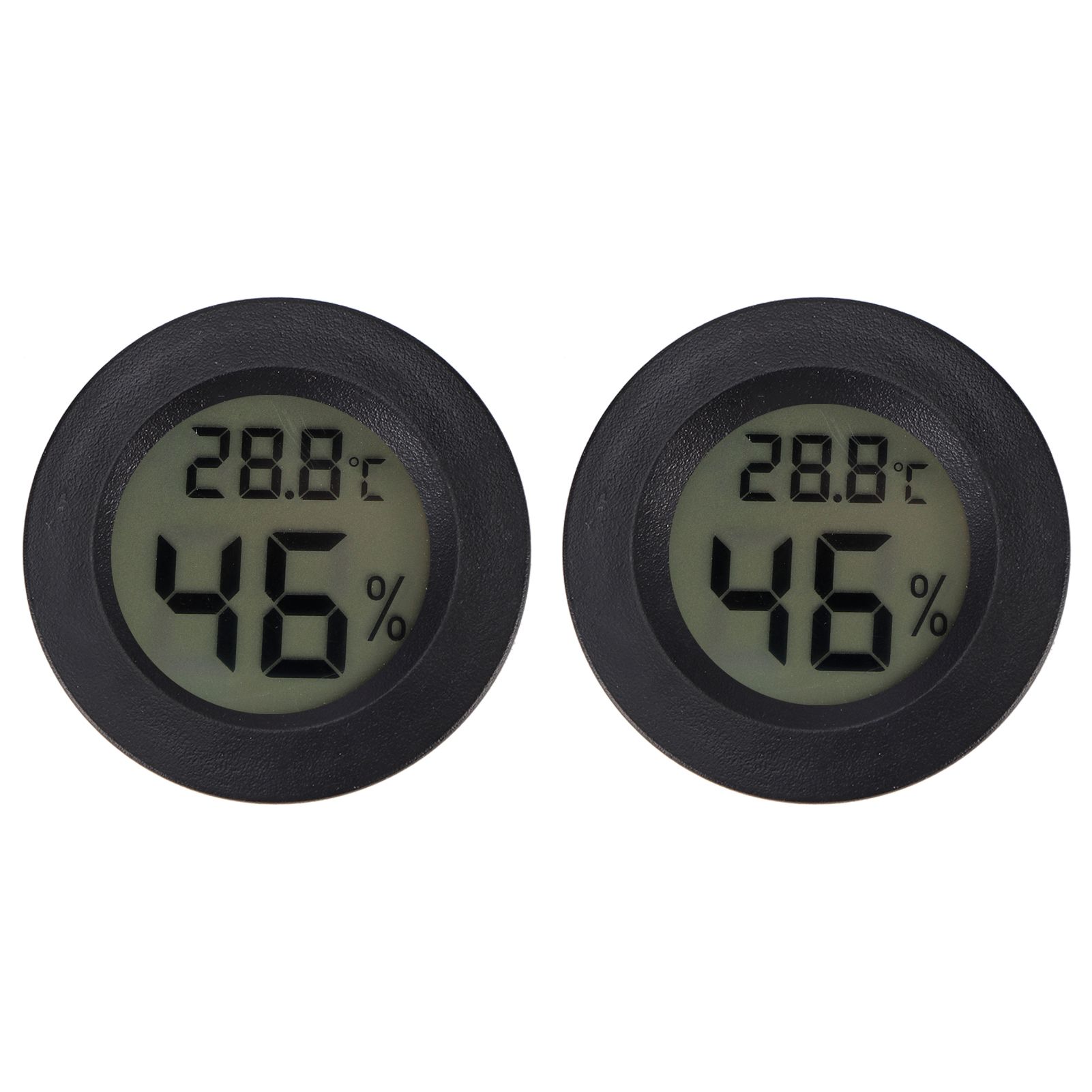 2PCS Mini Digital LCD Thermometer Hygrometer Round Shape Temperature Humidity view 7