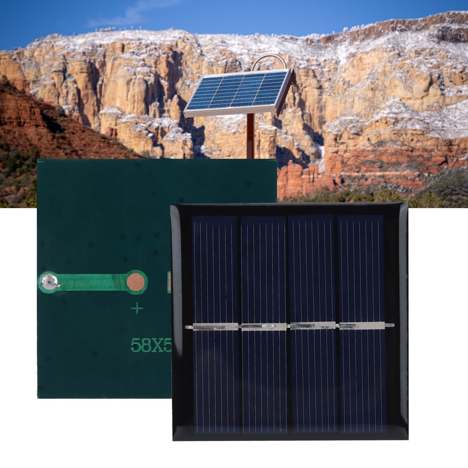 4Pcs 0.45W 2V 58x58mm Solar Panel PET Solar Charger Panel Charging Accessories view 10