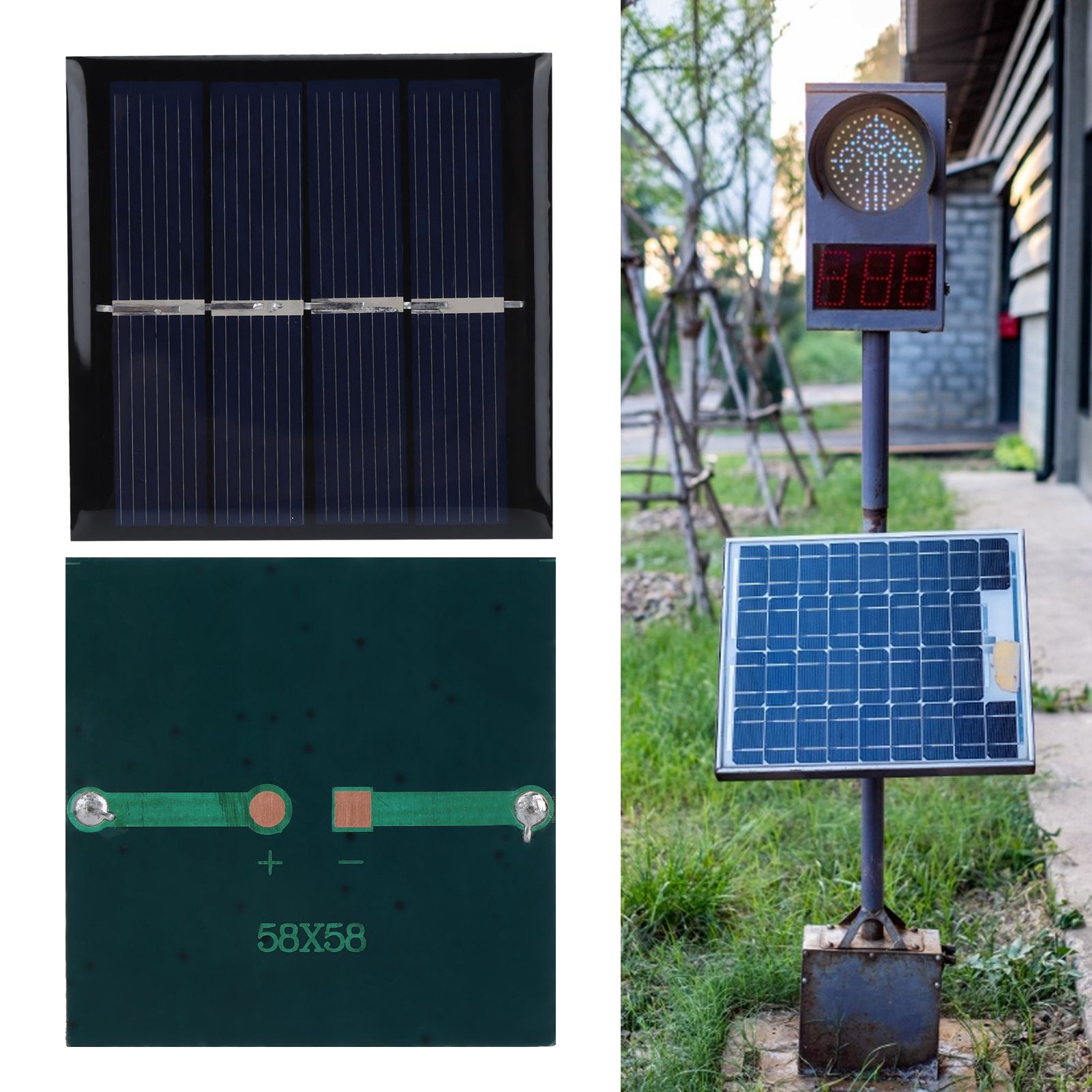 4Pcs 0.45W 2V 58x58mm Solar Panel PET Solar Charger Panel Charging Accessories view 11