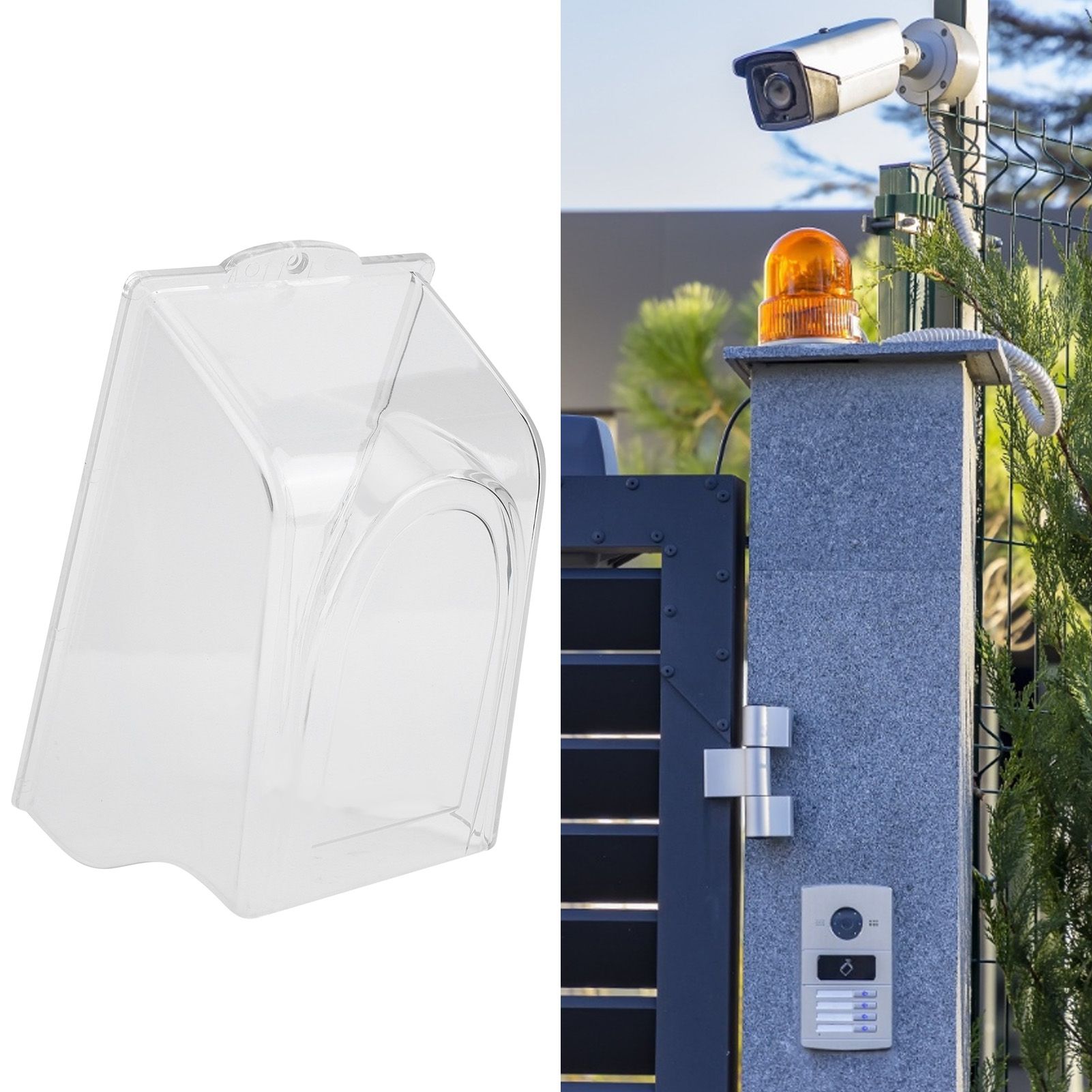 Transparent Fingerprint Lock Doorbell Waterproof Rain Cover Access Control view 11