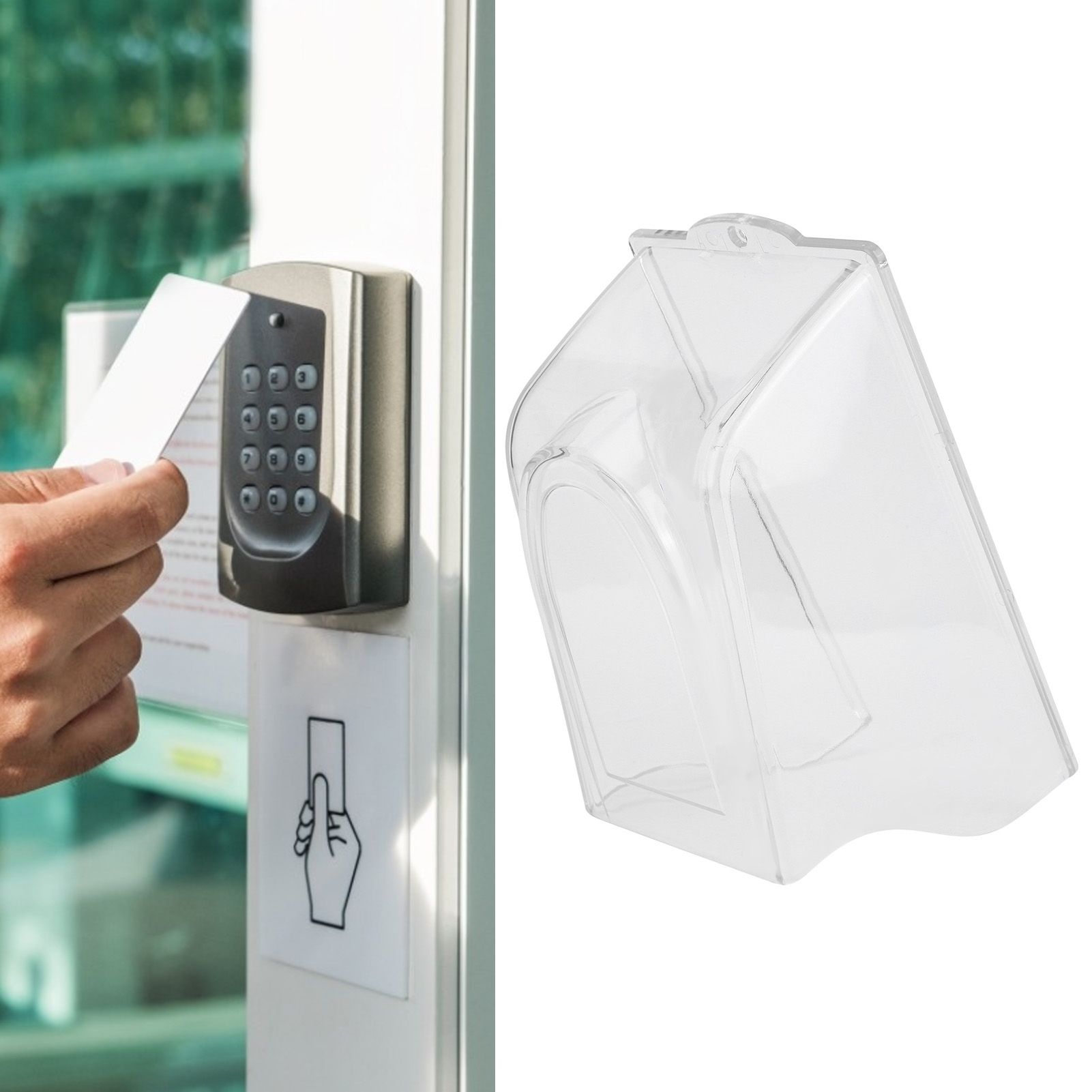 Transparent Fingerprint Lock Doorbell Waterproof Rain Cover Access Control view 12
