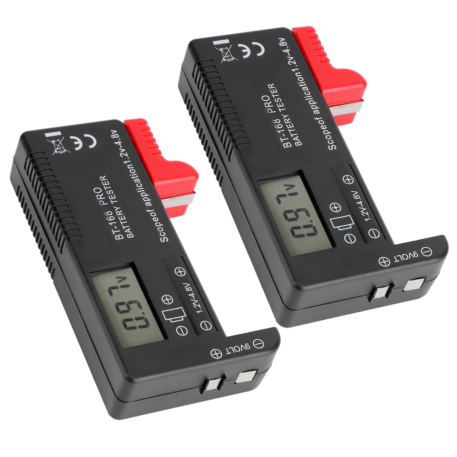 2Pcs Digital Battery Capacity Checkered Tester Voltage Checker Battery Testing view 6