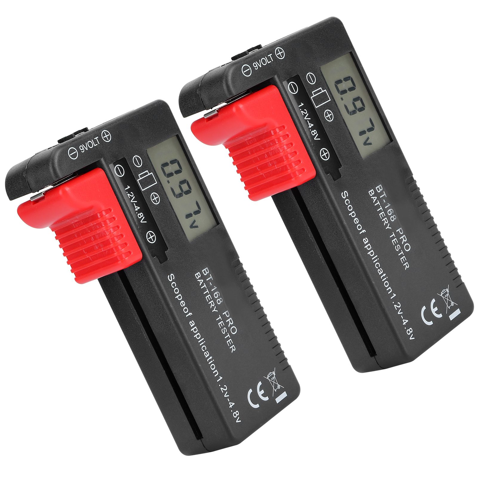 2Pcs Digital Battery Capacity Checkered Tester Voltage Checker Battery Testing view 7