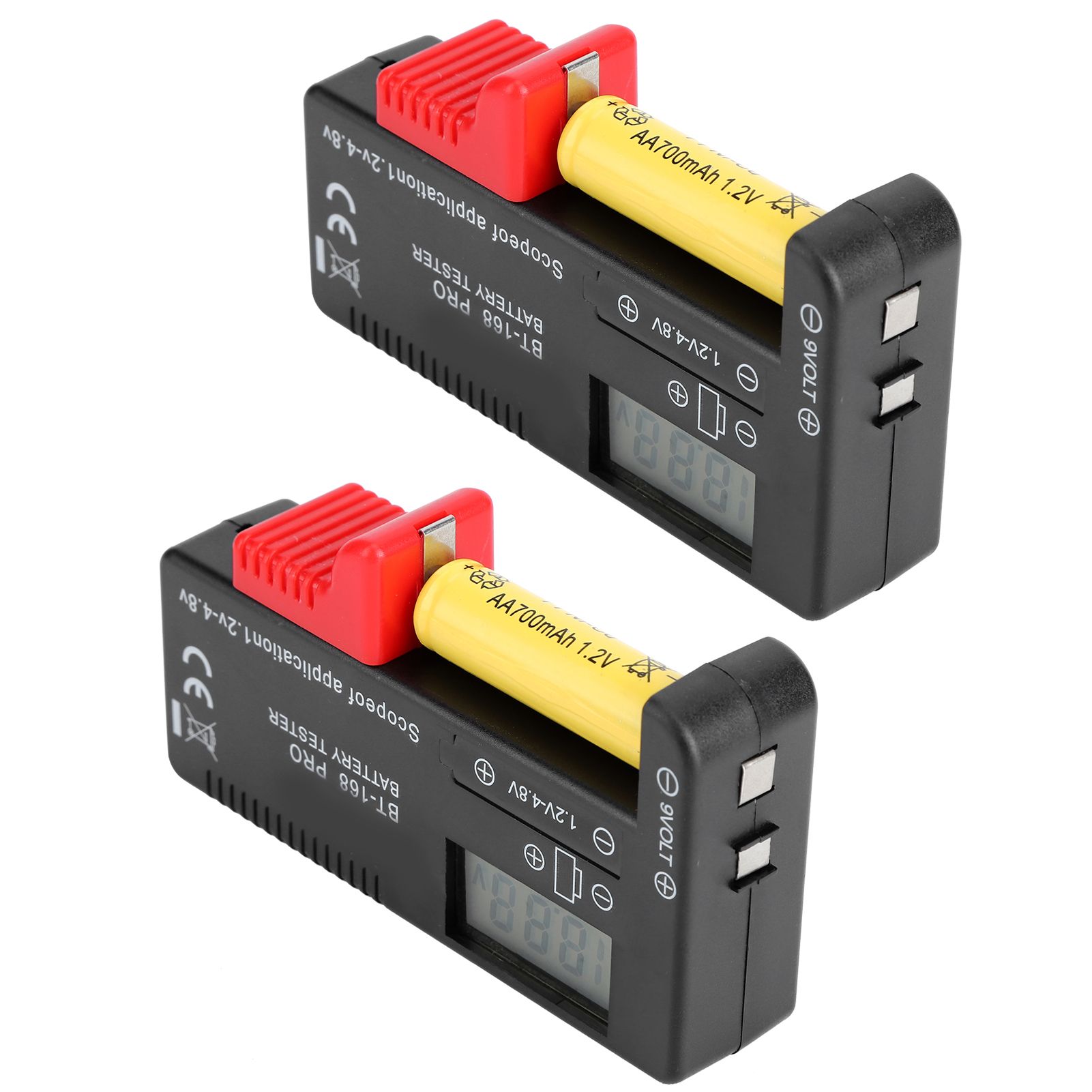 2Pcs Digital Battery Capacity Checkered Tester Voltage Checker Battery Testing view 9