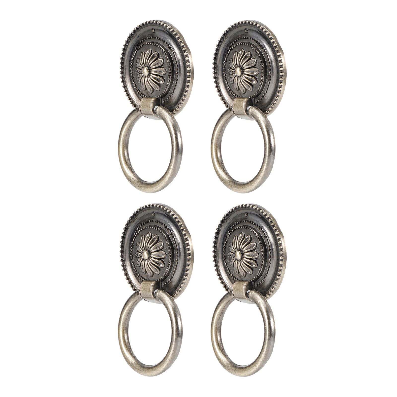 4Pcs Door Ring Knocker Antique Zinc Alloy Drawer Closet Cabinet Handles view 3
