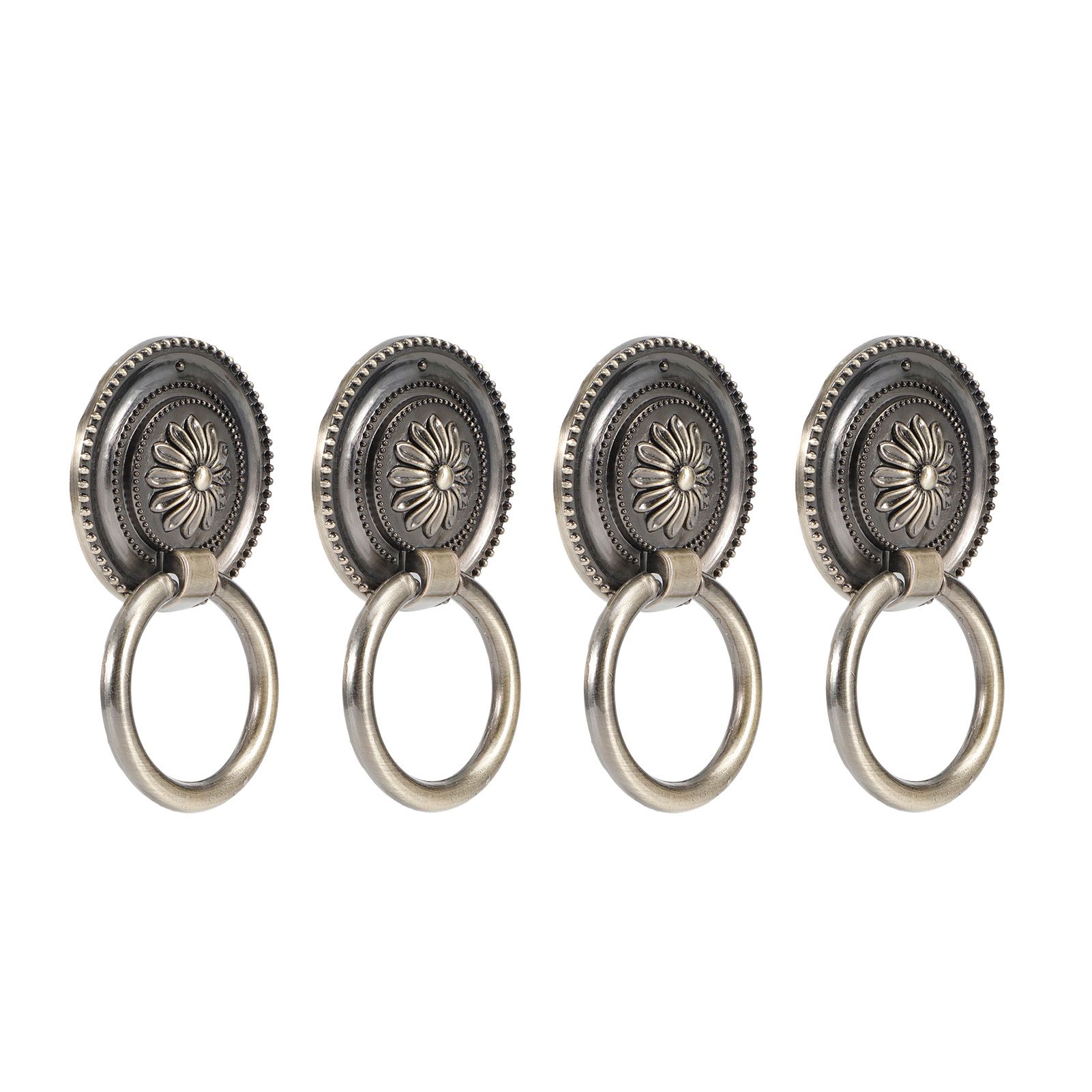 4Pcs Door Ring Knocker Antique Zinc Alloy Drawer Closet Cabinet Handles view 5