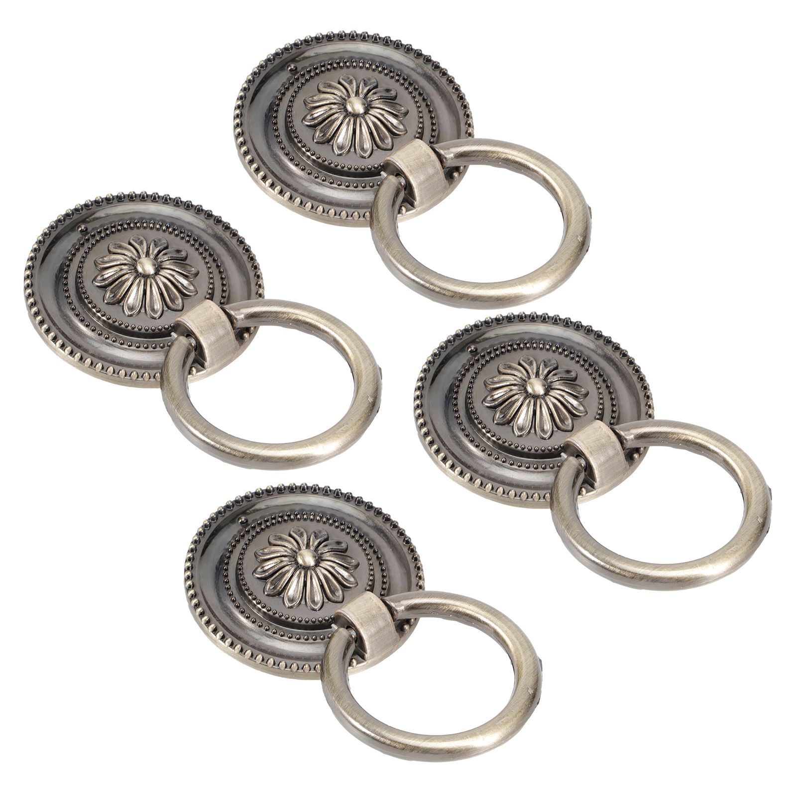 4Pcs Door Ring Knocker Antique Zinc Alloy Drawer Closet Cabinet Handles view 8
