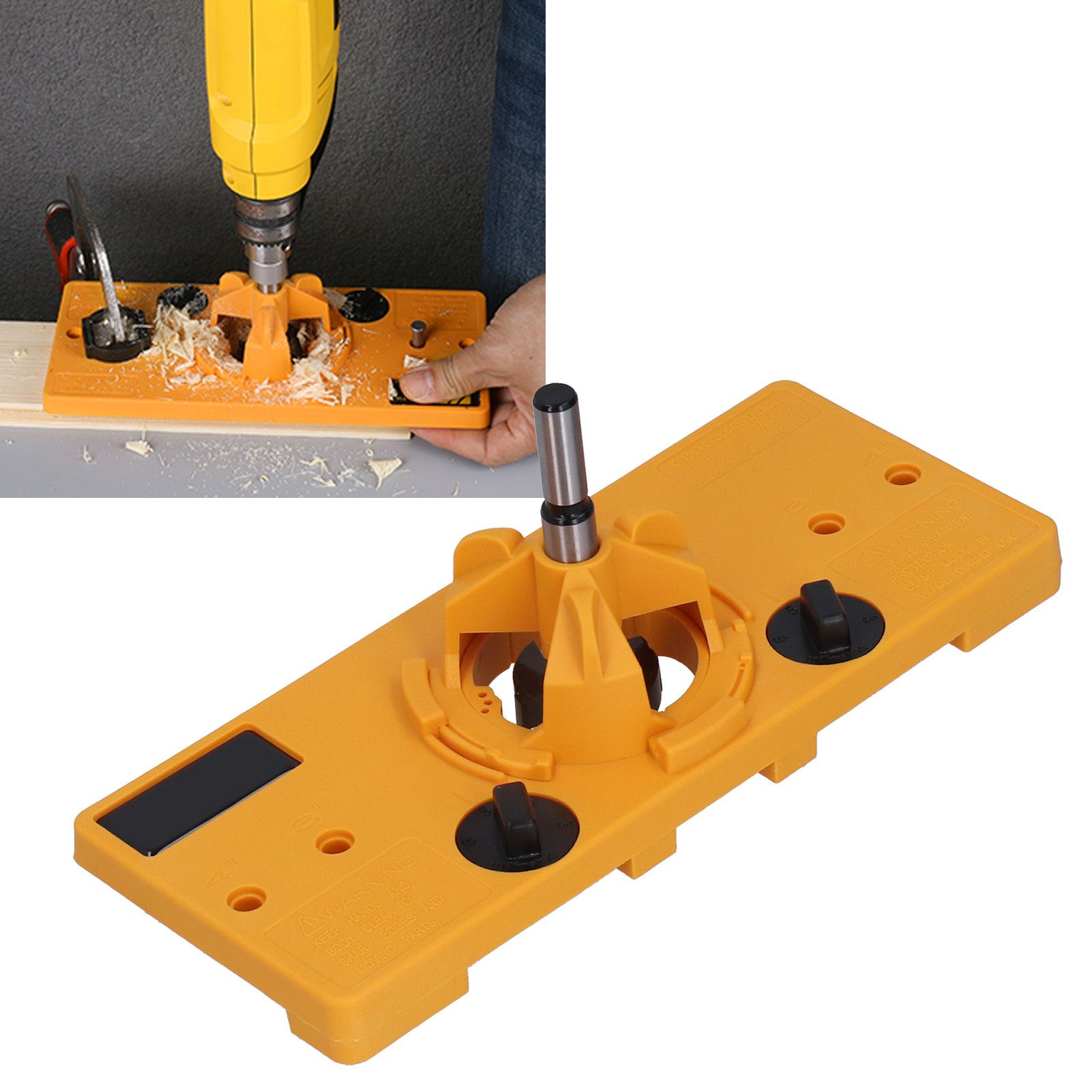 35mm Hinge Hole Locator Jig Drilling Guide DIY Carpenter Woodworking Tools for view 9