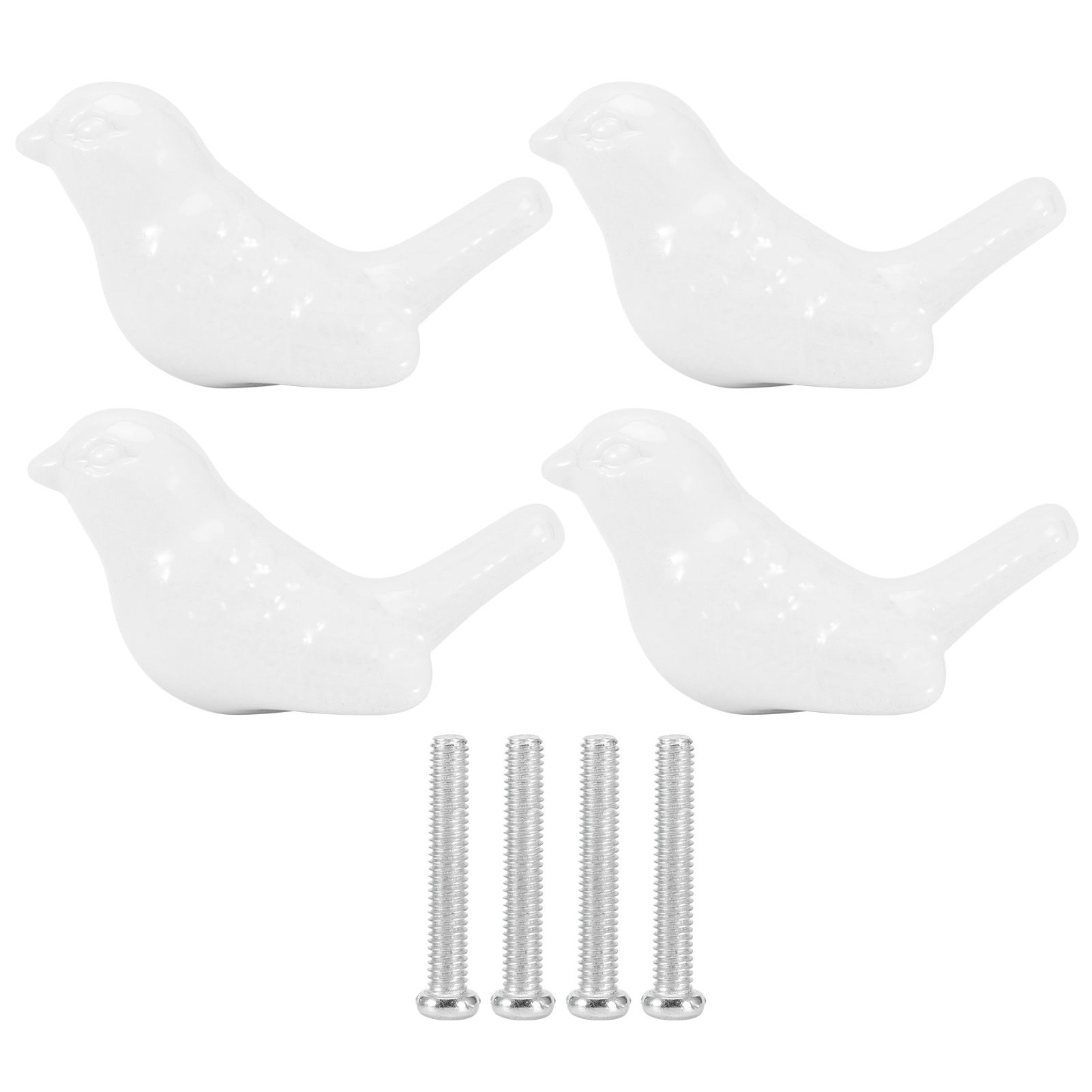 4 Set Bird Shape Ceramic Knobs DIY Door Drawer Cupboard Pull Handle Furniture view 2