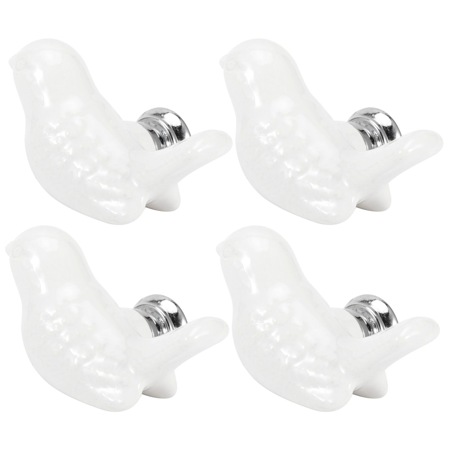 4 Set Bird Shape Ceramic Knobs DIY Door Drawer Cupboard Pull Handle Furniture view 3