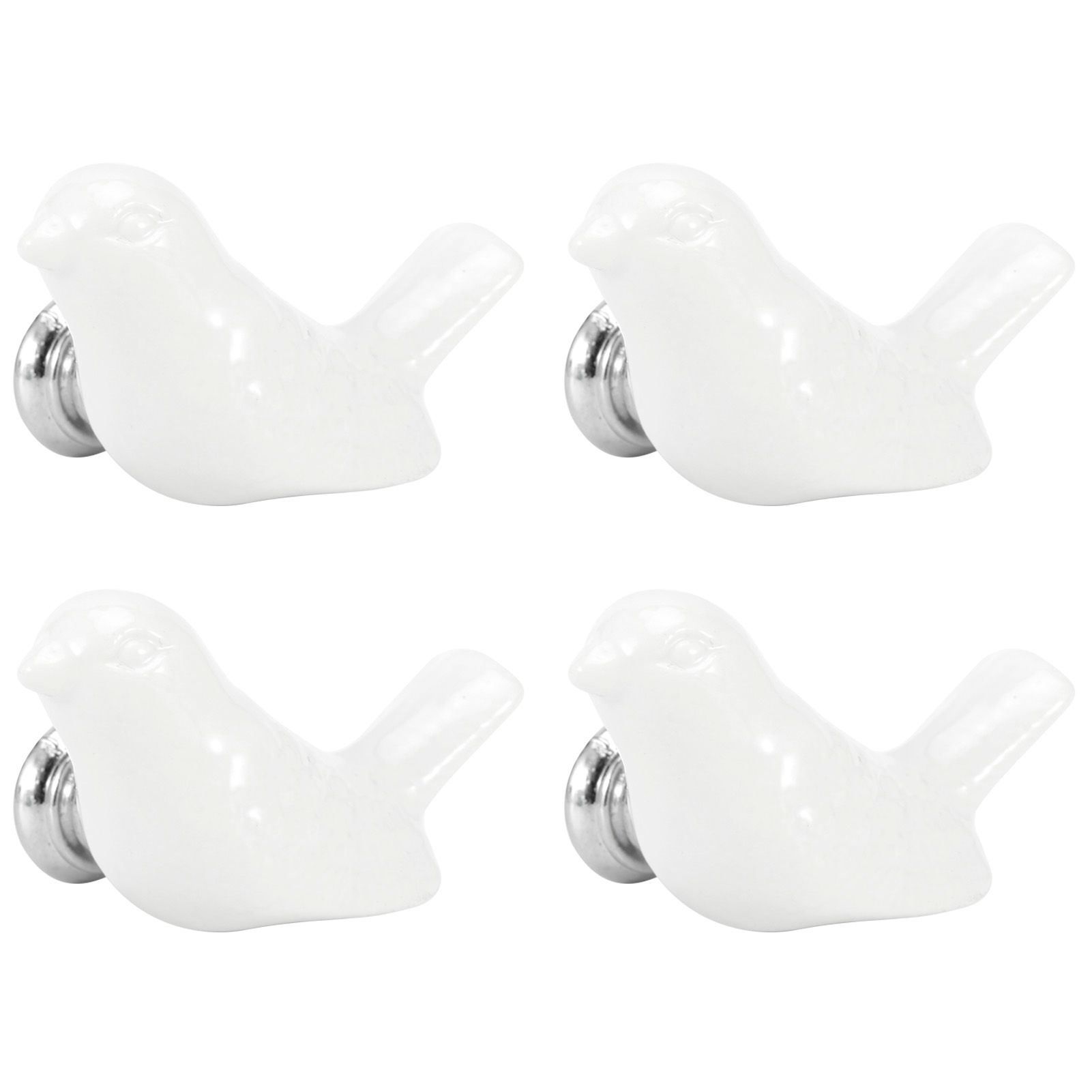 4 Set Bird Shape Ceramic Knobs DIY Door Drawer Cupboard Pull Handle Furniture view 4