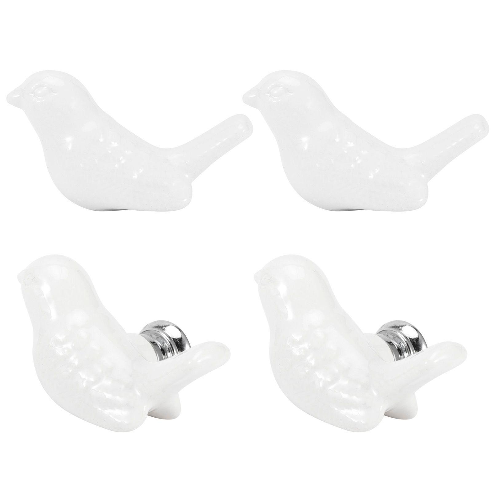 4 Set Bird Shape Ceramic Knobs DIY Door Drawer Cupboard Pull Handle Furniture view 7