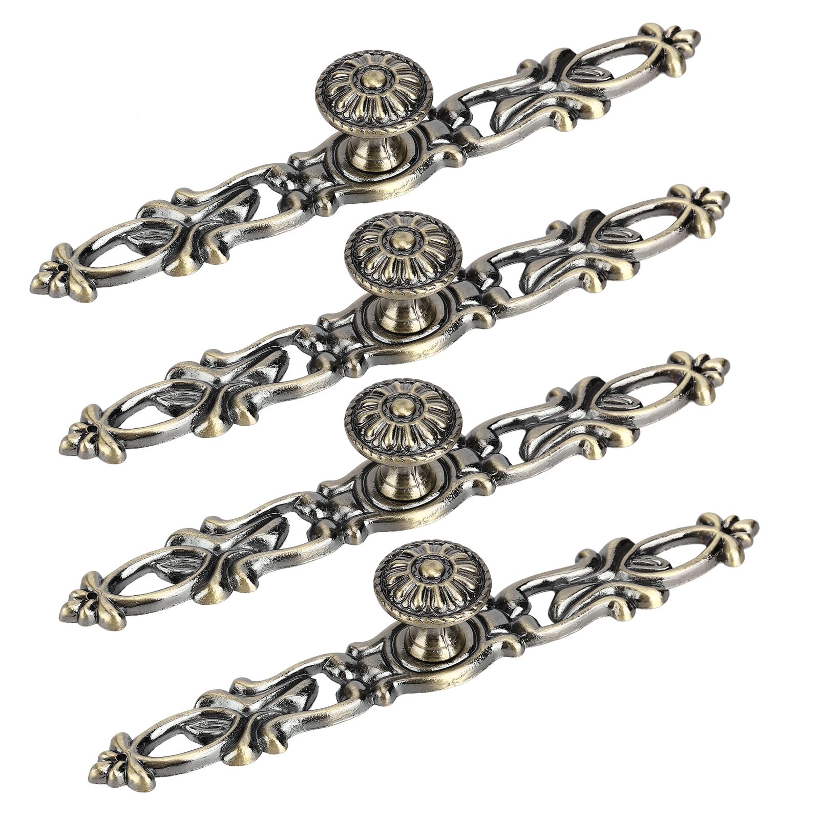 4 Sets Bronze Round Handles Cabinet Single Hole Pulls Furniture Hardware Parts view 5