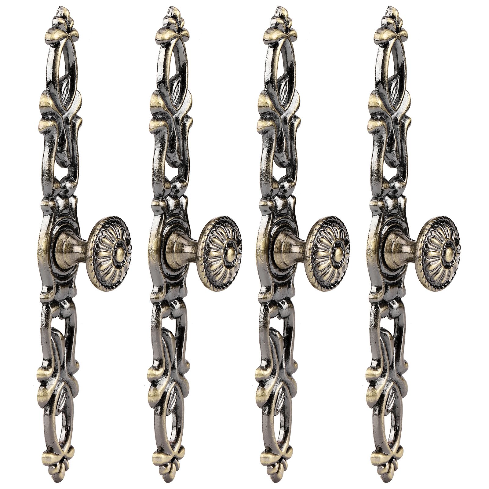 4 Sets Bronze Round Handles Cabinet Single Hole Pulls Furniture Hardware Parts view 6