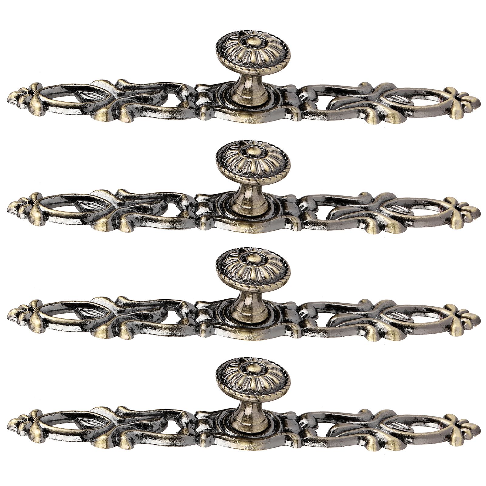 4 Sets Bronze Round Handles Cabinet Single Hole Pulls Furniture Hardware Parts view 8