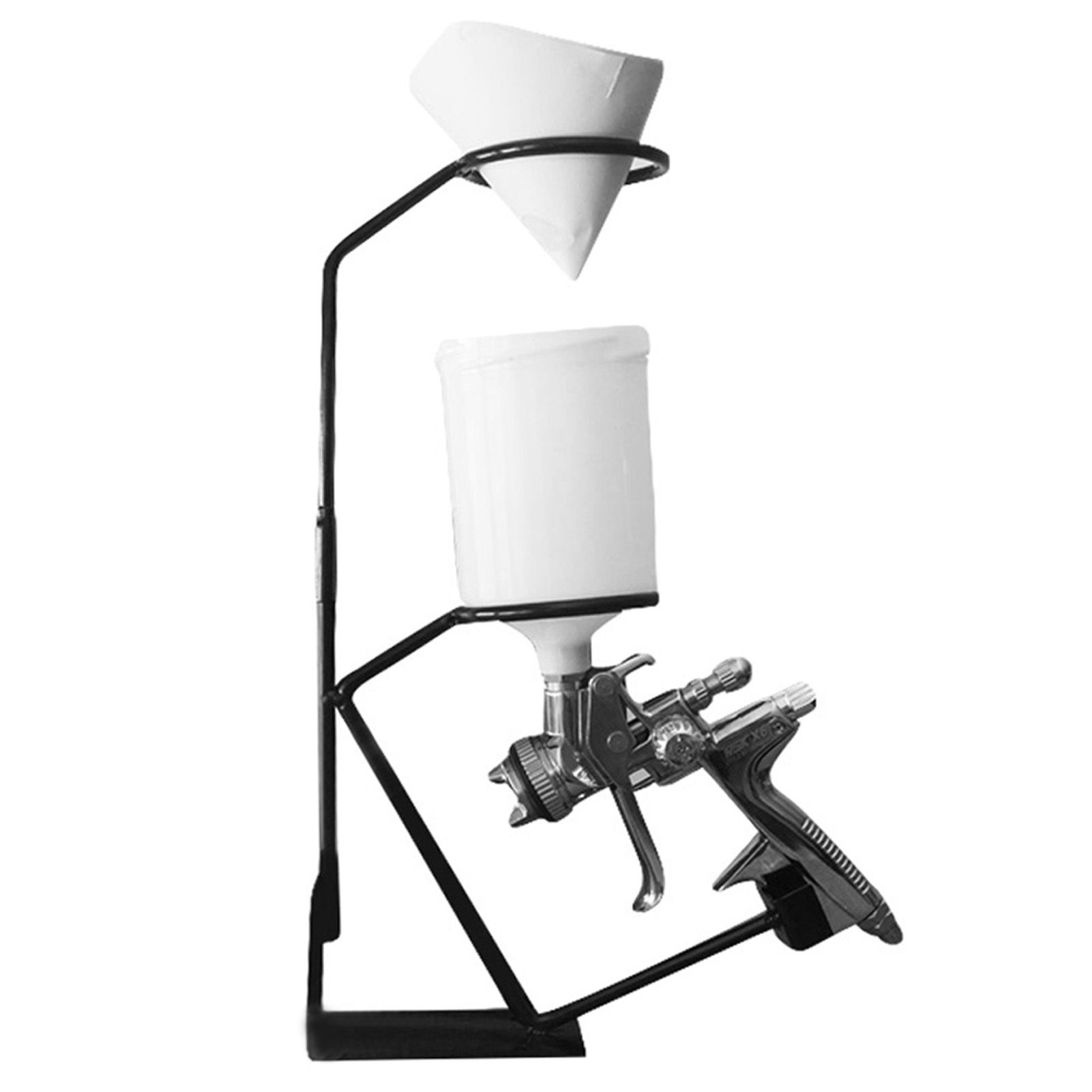 Spray Gun Holder Painting Sprayers Fixed Storage Stand with Strainer Rack view 10