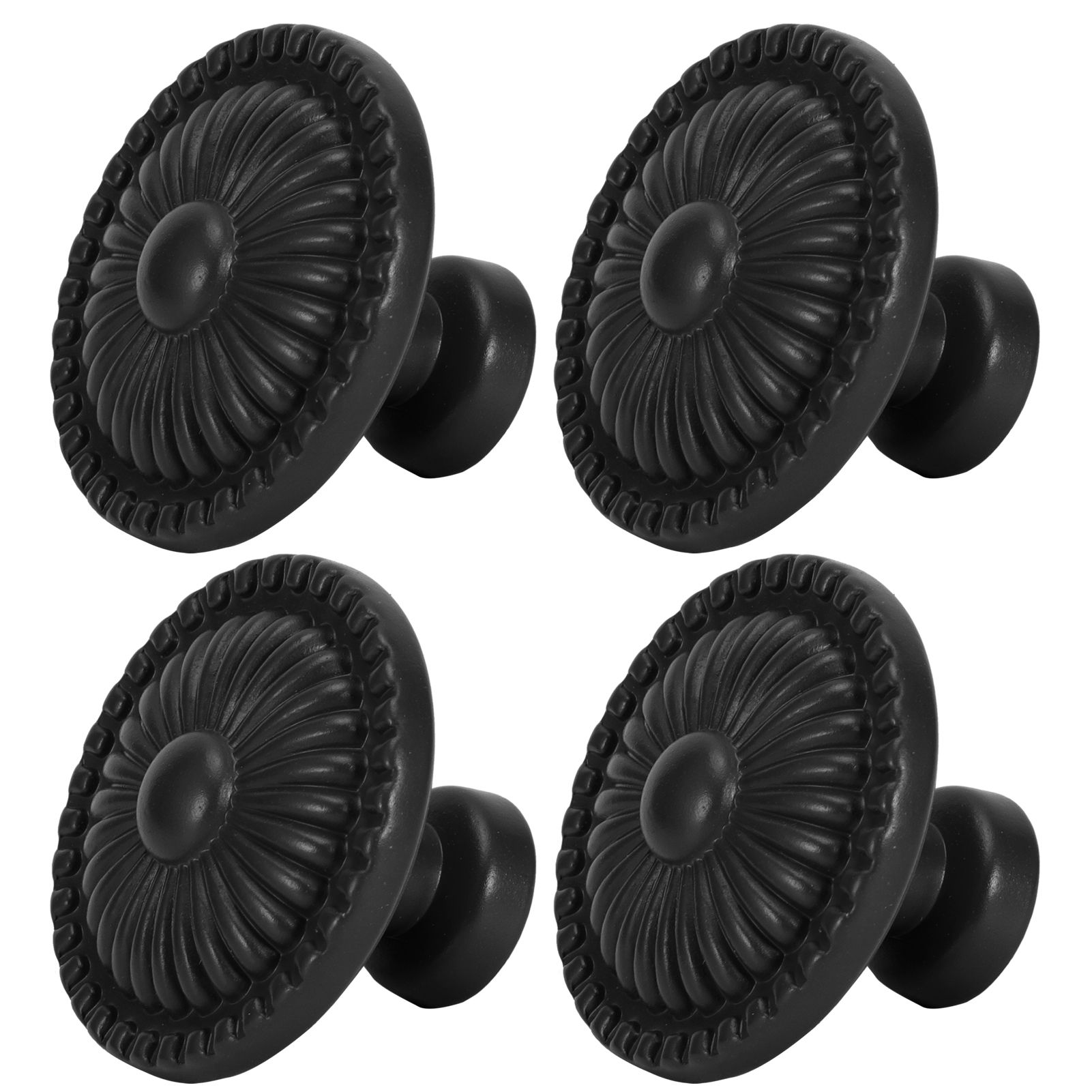 4 Sets Zinc Alloy Handle Single Hole Round Doorknob for Wardrobe Kitchen — image 1