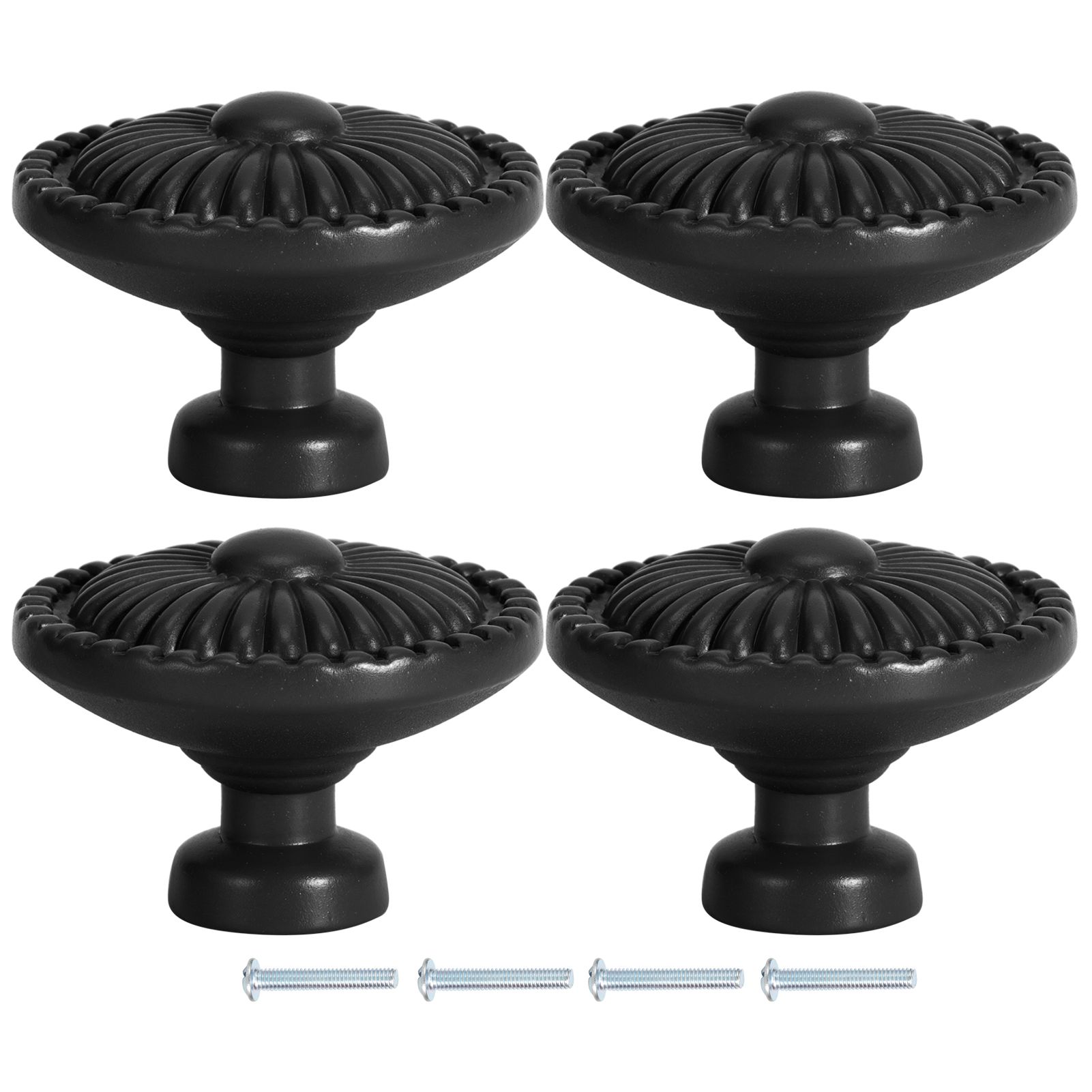 4 Sets Zinc Alloy Handle Single Hole Round Doorknob for Wardrobe Kitchen view 2