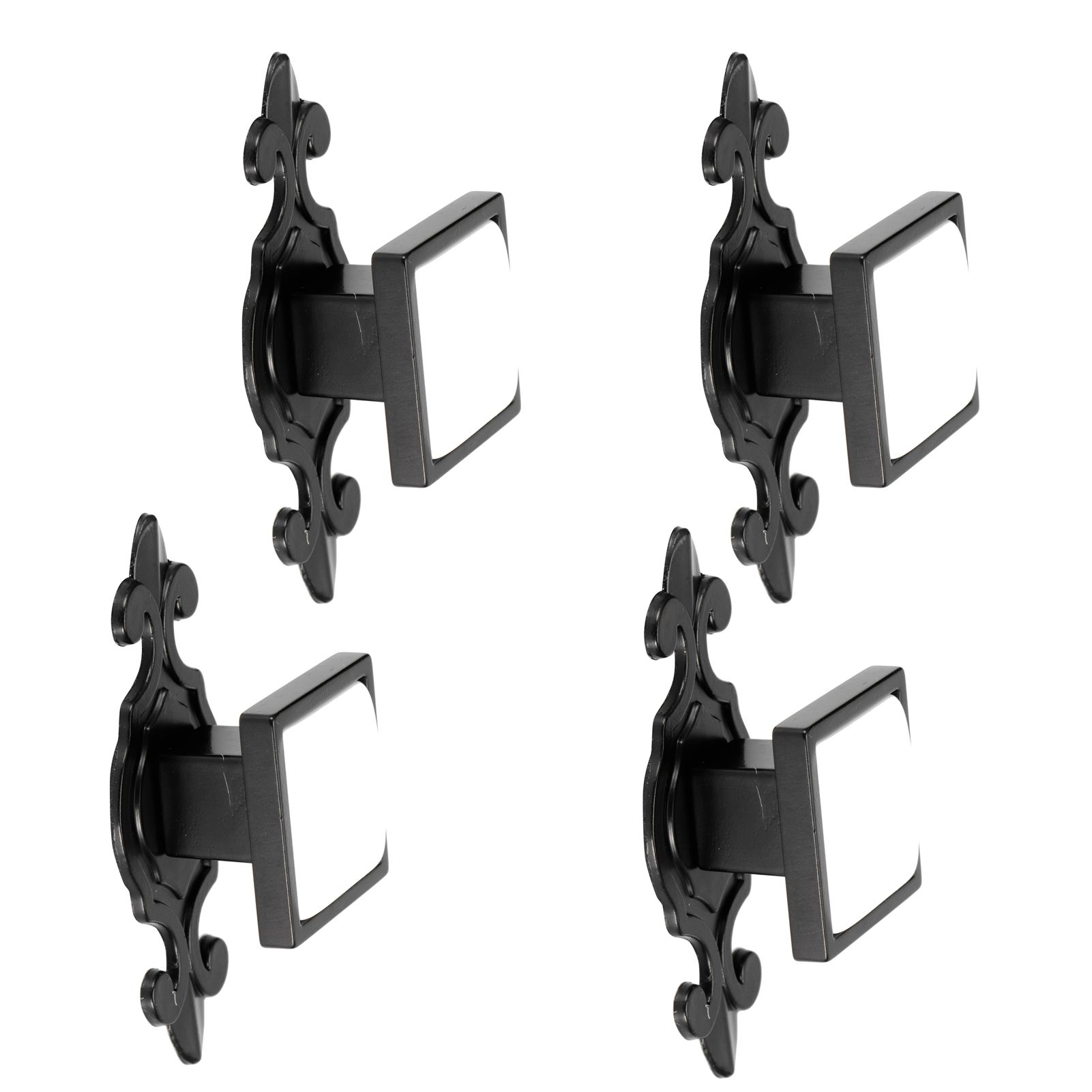 4 Sets Ceramic Zinc Alloy Handle Wardrobe Drawer Pulls Bright Chrome Furniture view 4