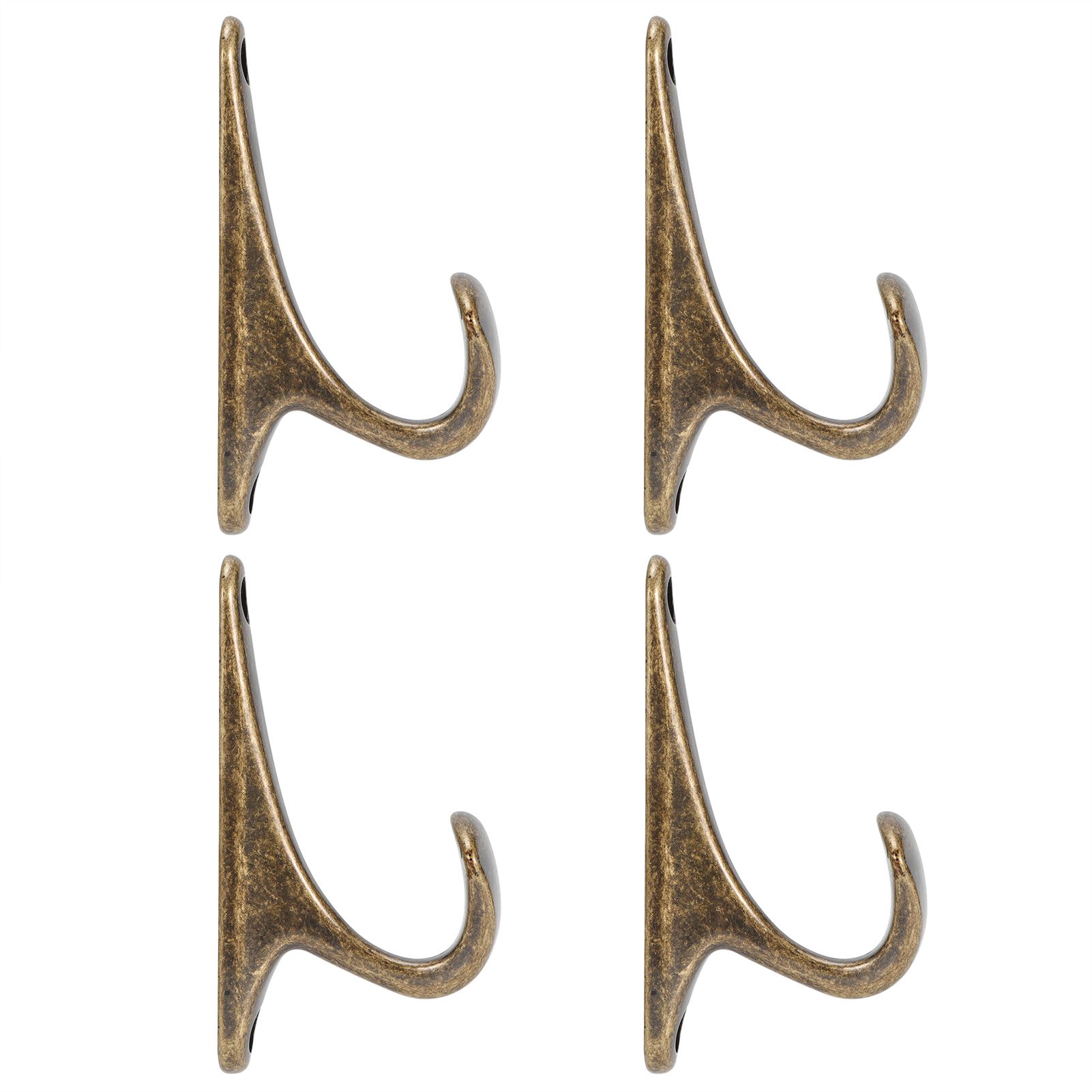 4 Sets Clothes Hook Zinc Alloy WallMounted Towel Hat Coat Hanger Home