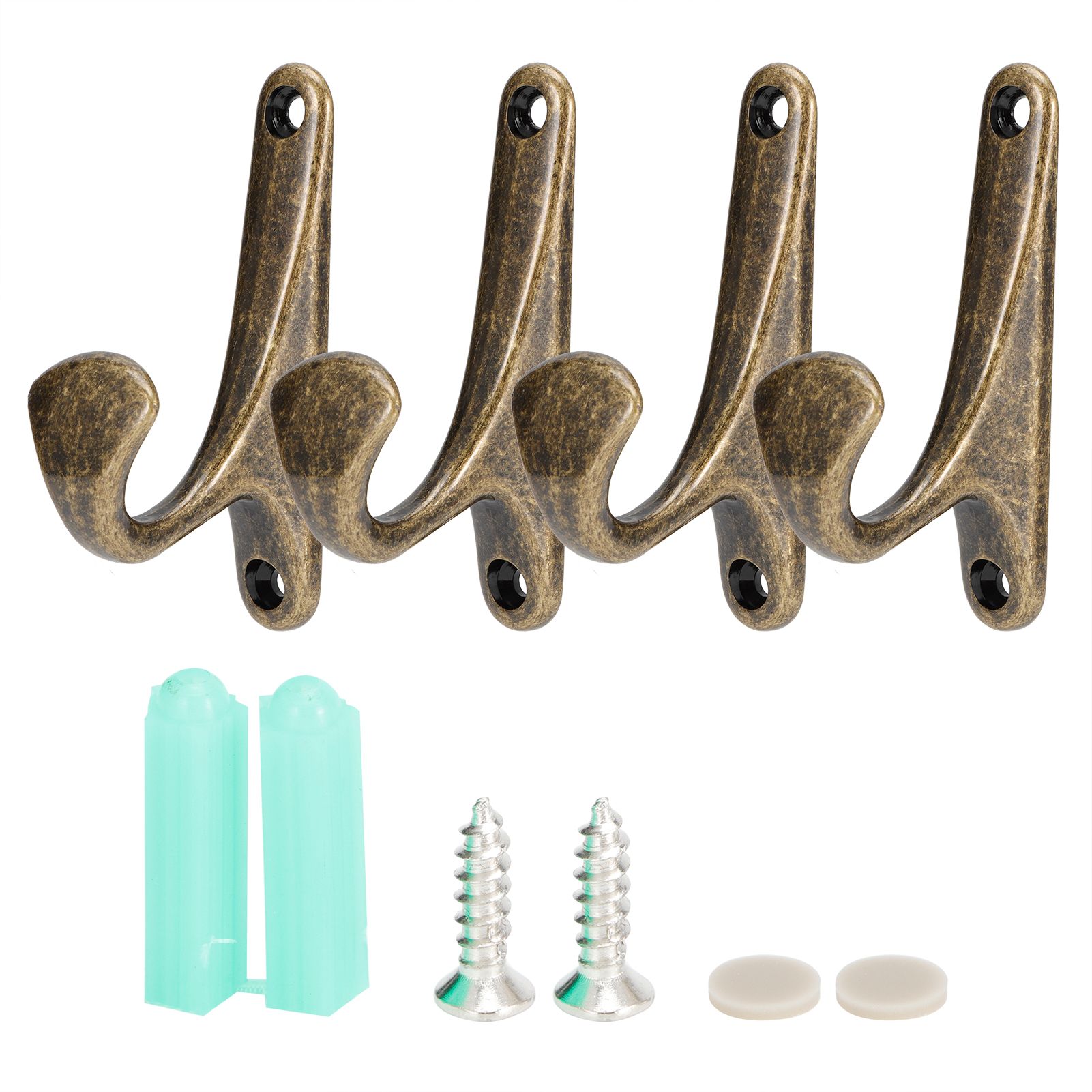 4 Sets Clothes Hook Zinc Alloy WallMounted Towel Hat Coat Hanger Home view 2