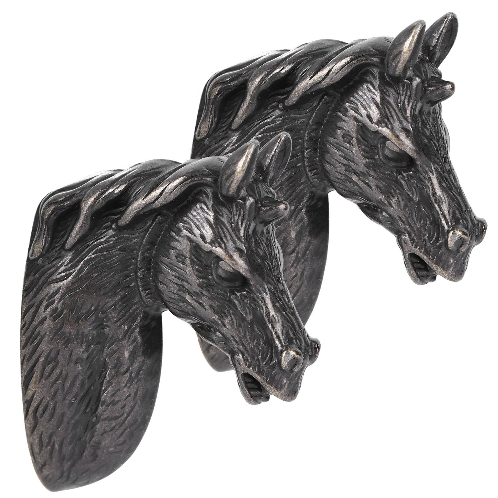 2 Sets Modern Stylish Cabinet Handles Horse Head Pull Kitchen Wardrobe Drawer view 3