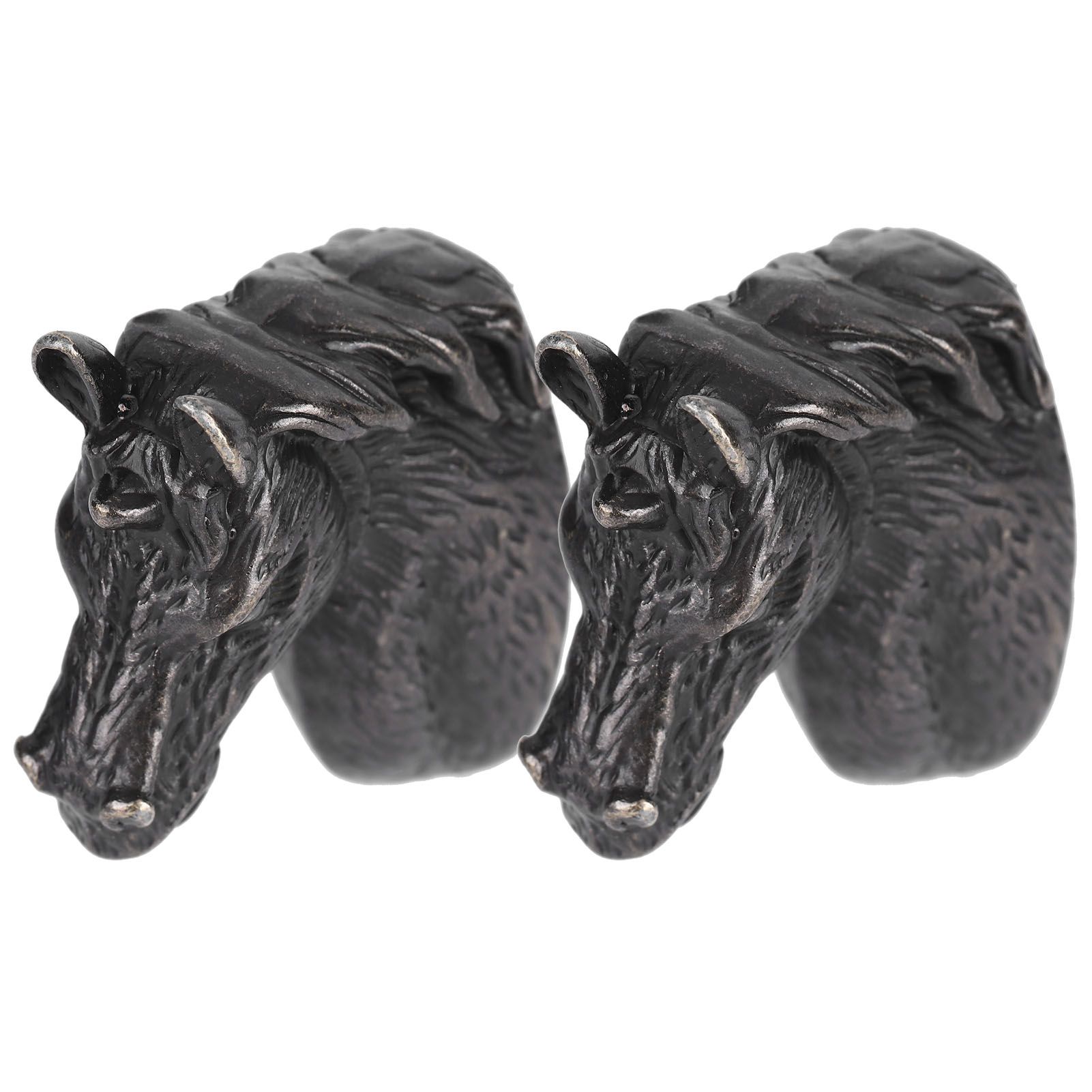 2 Sets Modern Stylish Cabinet Handles Horse Head Pull Kitchen Wardrobe Drawer view 5