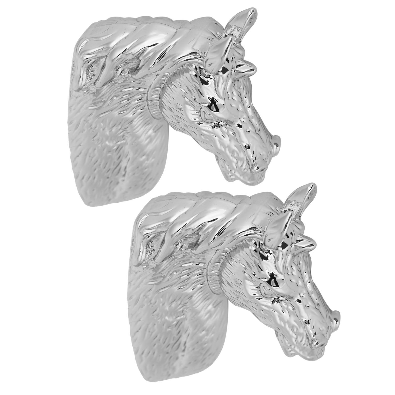 2 Sets Modern Stylish Cabinet Handles Horse Head Pull Kitchen Wardrobe Drawer