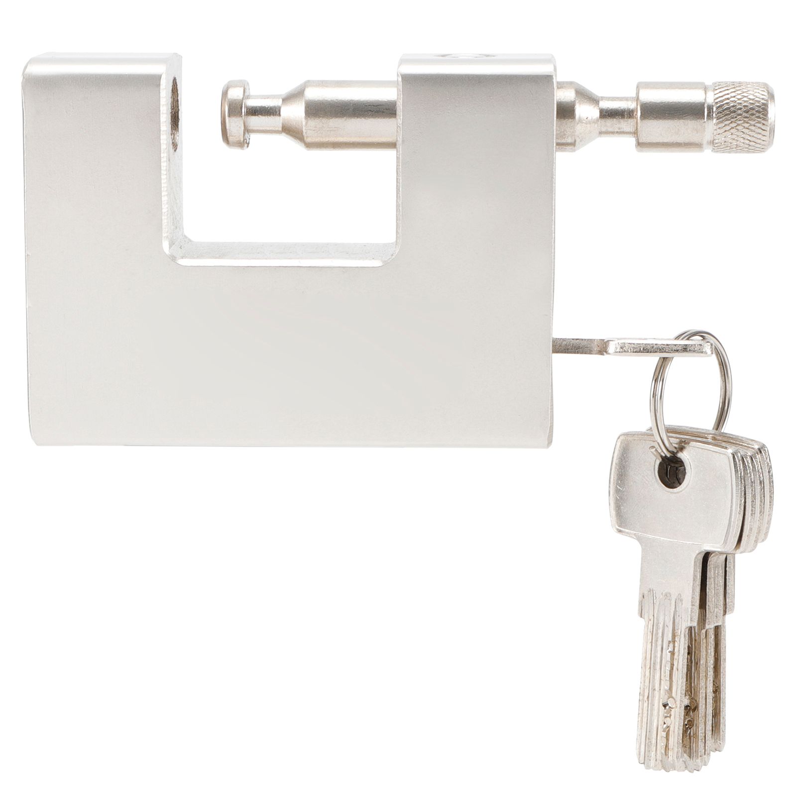 High Security Padlock Rectangular Thick Shackle AntiTheft Iron DShaped Door Lock view 2