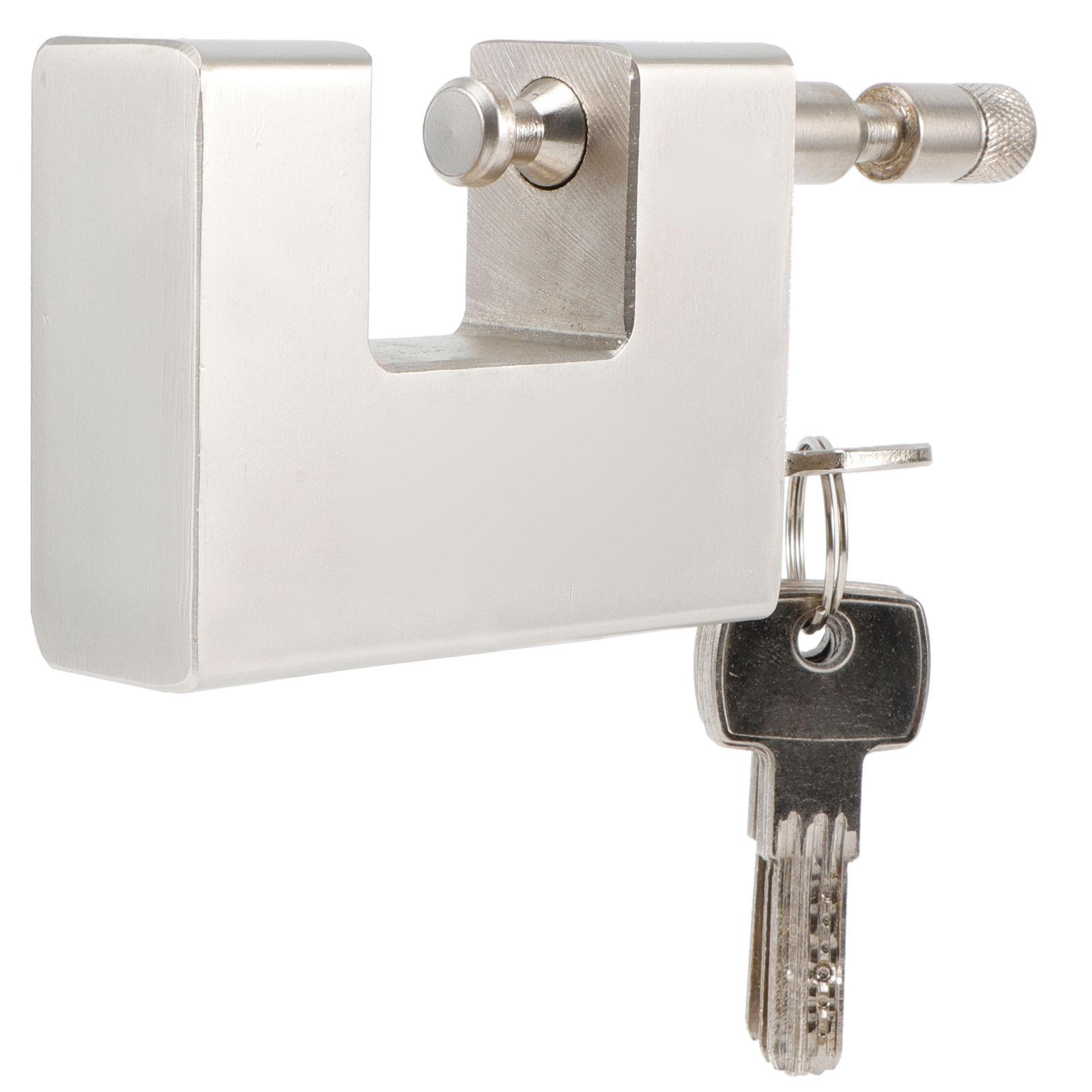 High Security Padlock Rectangular Thick Shackle AntiTheft Iron DShaped Door Lock view 5